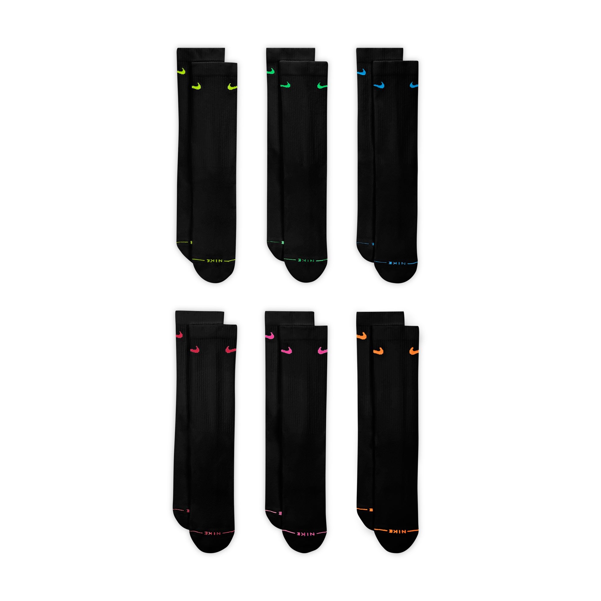 Nike Funktionssocken »U NK ED ELVD CRW 6P - 144« atmungsaktives Material, für Erwachsene