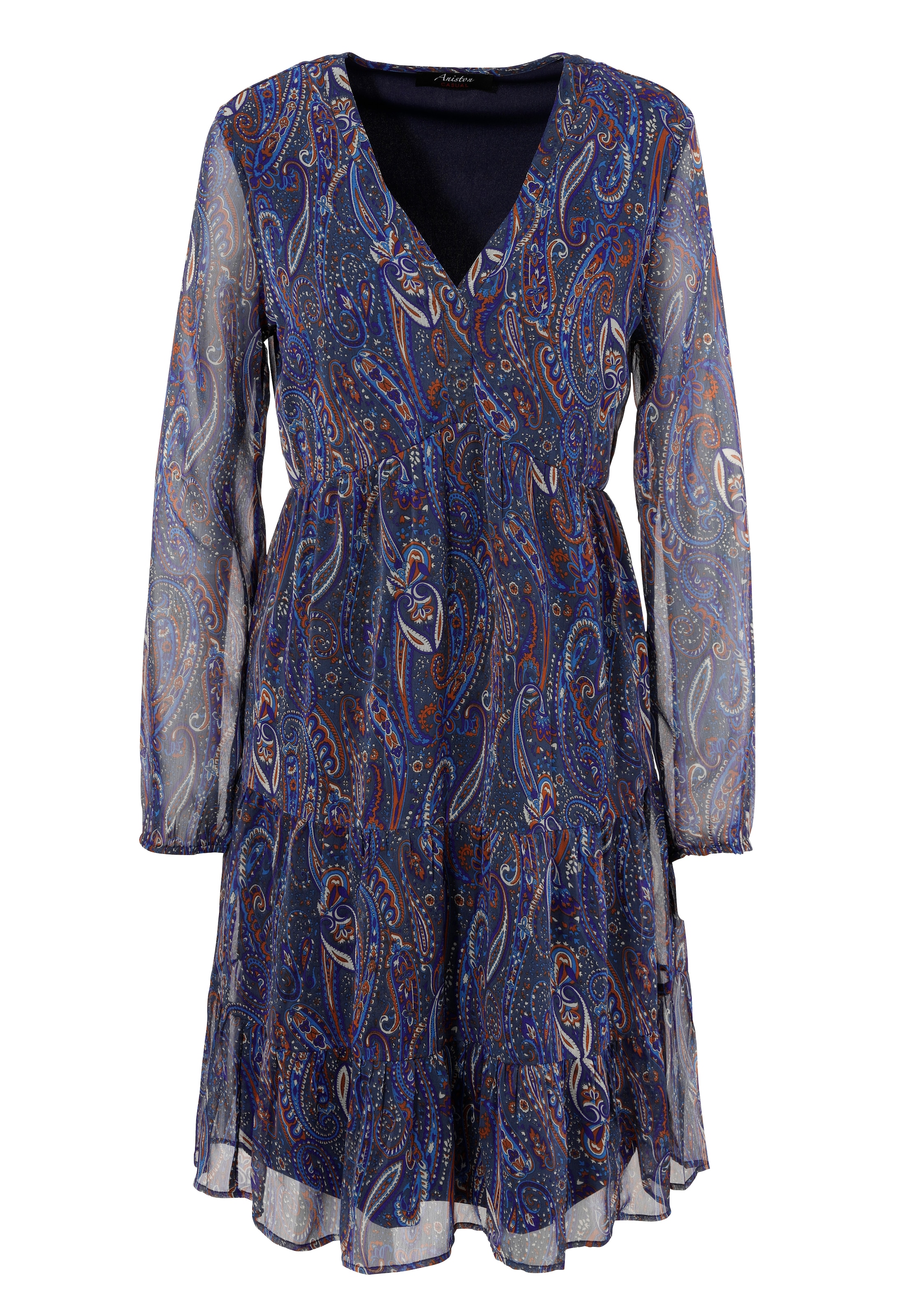 Aniston CASUAL Blusenkleid, mit farbharmonischem Paisley-Muster - NEUE KOLLEKTION