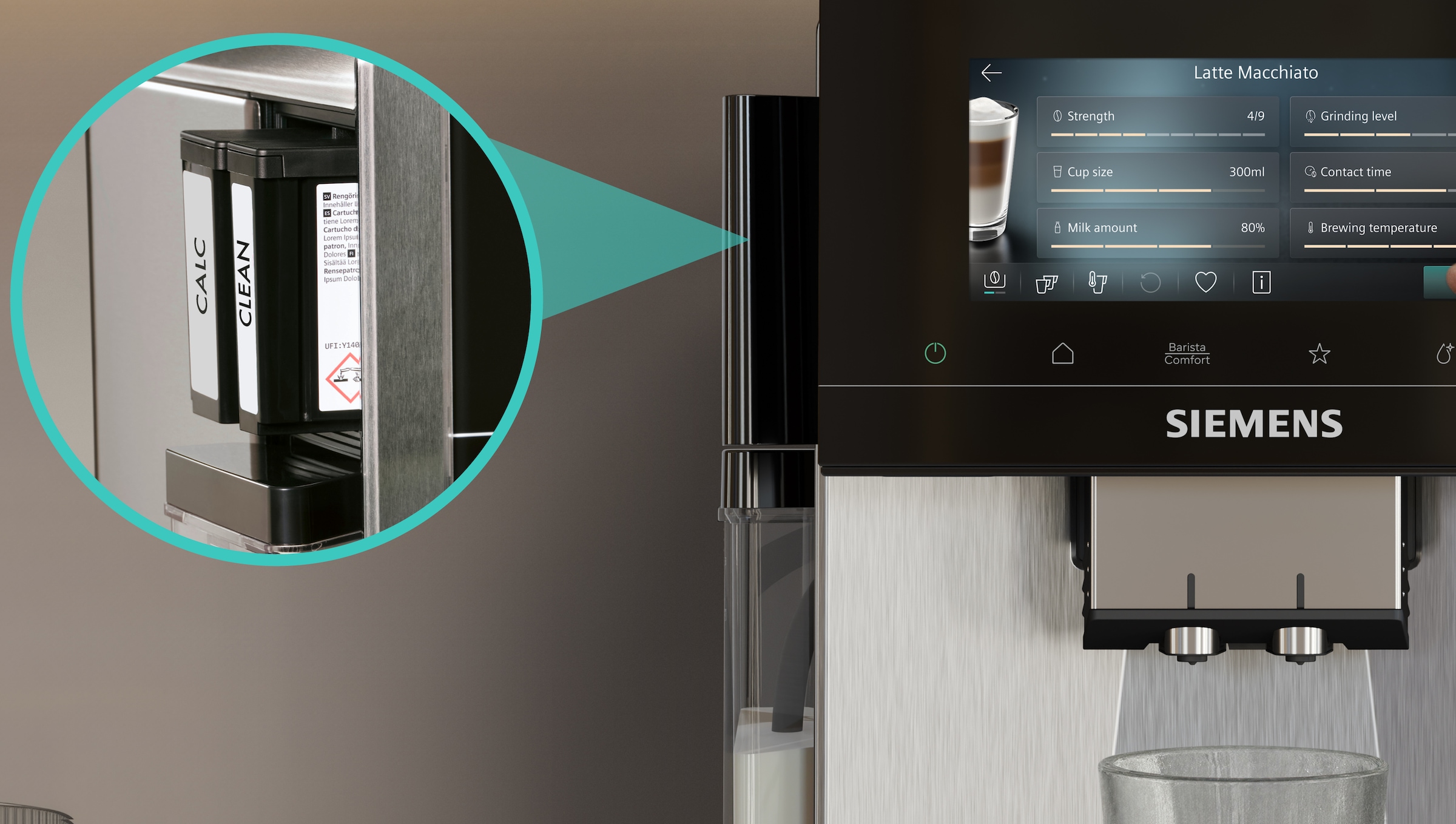 SIEMENS Kaffeevollautomat »EQ900 TQ923EZ3, autom. Reinigung, 41 versch. Getränke, XL-Getränke« farbiges 6.8'' TFT-Display, individuelle Aromaeinstellung, Edelstahl