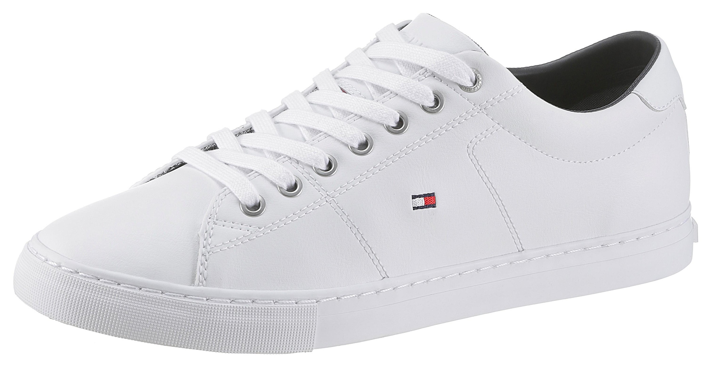 Tommy Hilfiger Sneaker »ESSENTIAL LEATHER SNEAKER«, Freizeitschuh, Halbschuh, Schnürschuh