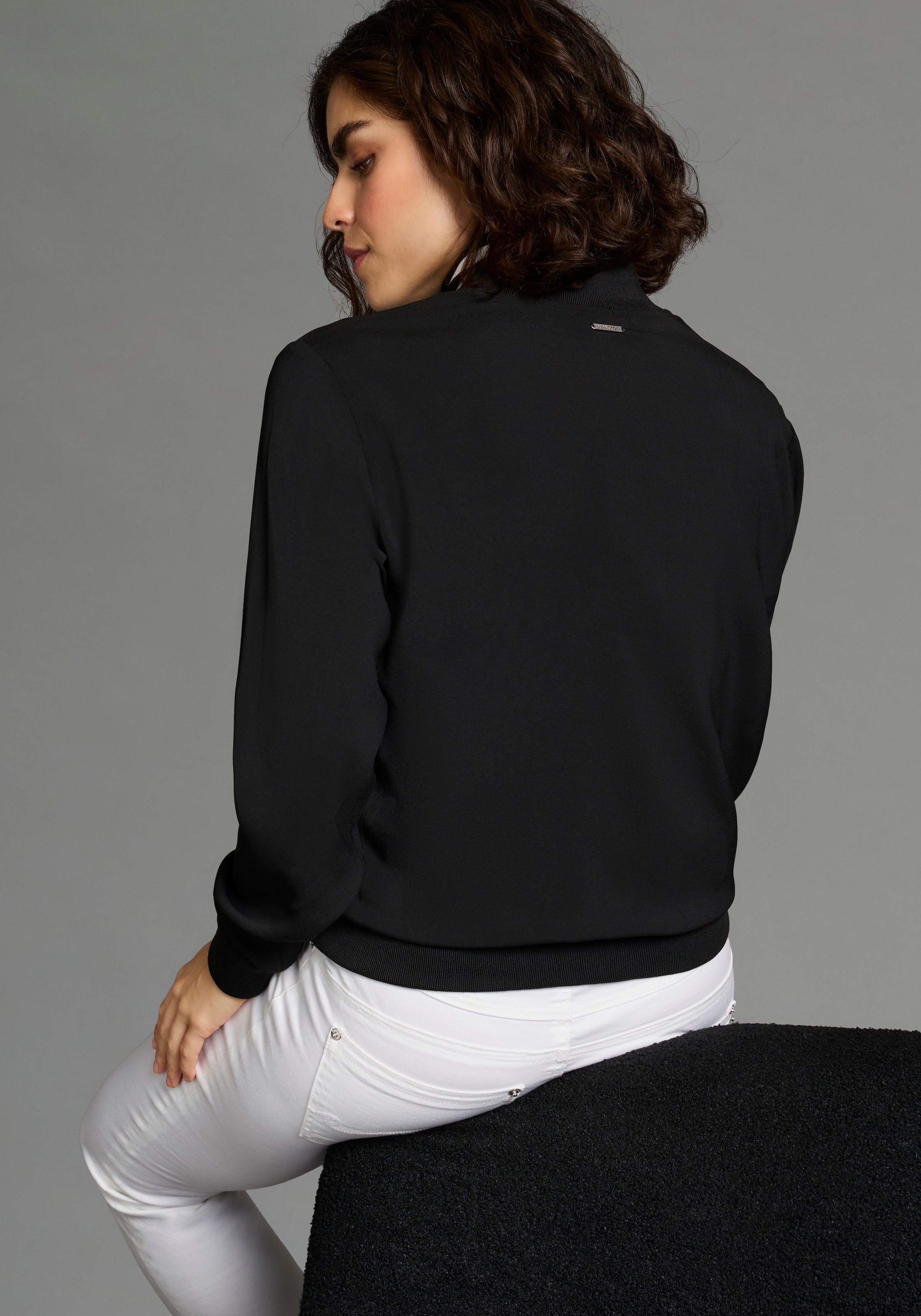 Laura Scott Blouson mit Herz Druck-Applikationen, leichte Übergangsjacken