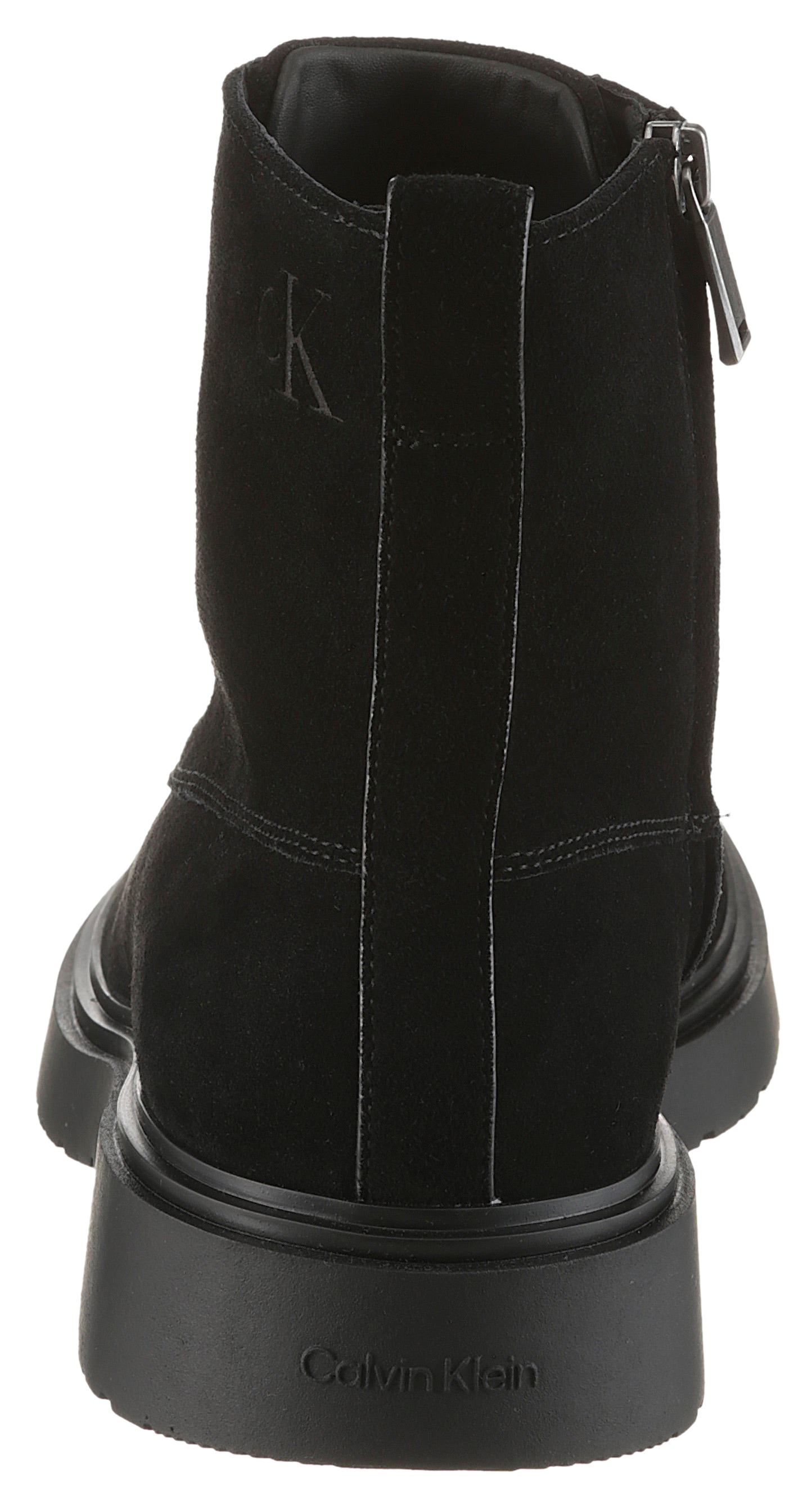 Calvin Klein Jeans Schnürboots »COMBAT ESS LACE UP ZIP BOOT SU«, Schnürstiefelette, Boots mit Anziehlasche
