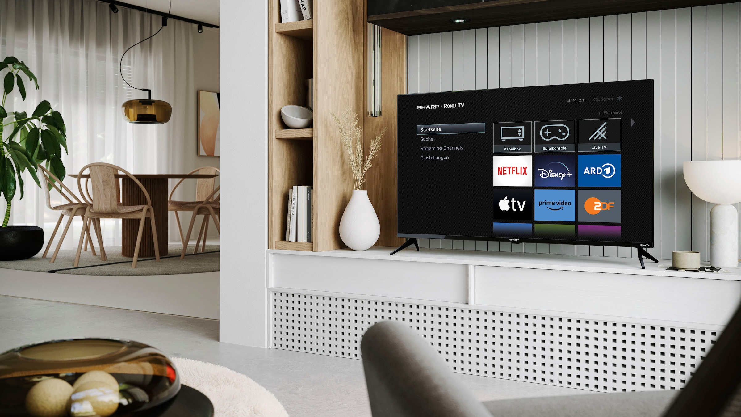 Sharp LED-Fernseher »4T-C43FJx«, 108 cm/43 Zoll, 4K Ultra HD, Smart-TV,  Roku TV nur in Deutschland verfügbar, Rahmenlos, HDR10, Dolby Digital jetzt  bestellen bei OTTO