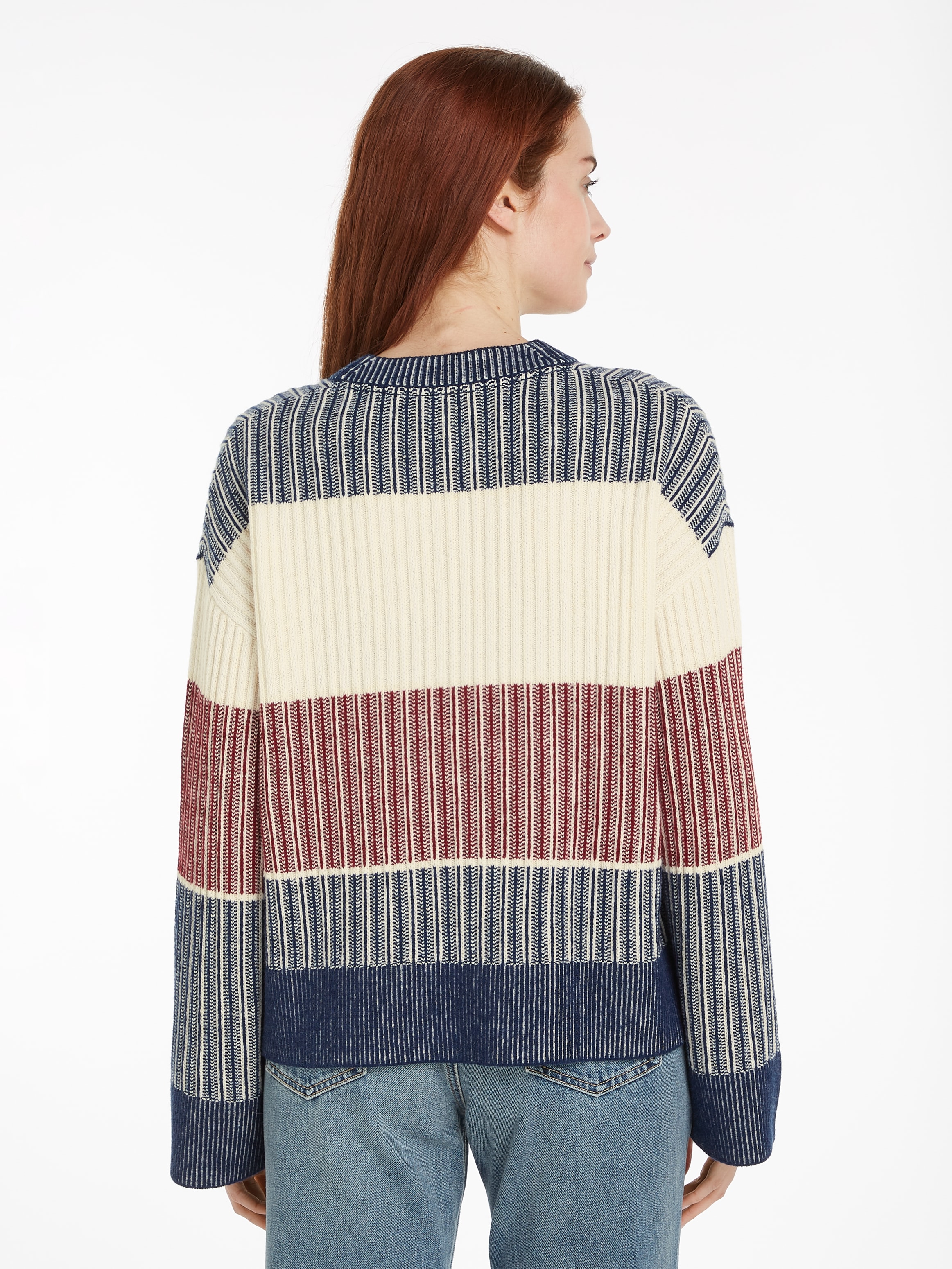 Tommy Hilfiger Strickpullover »GLOBAL STP ALL OVER SWEATER«, (Global Serie TH WOMEN), mit Tommy Hilfiger Global Stripe