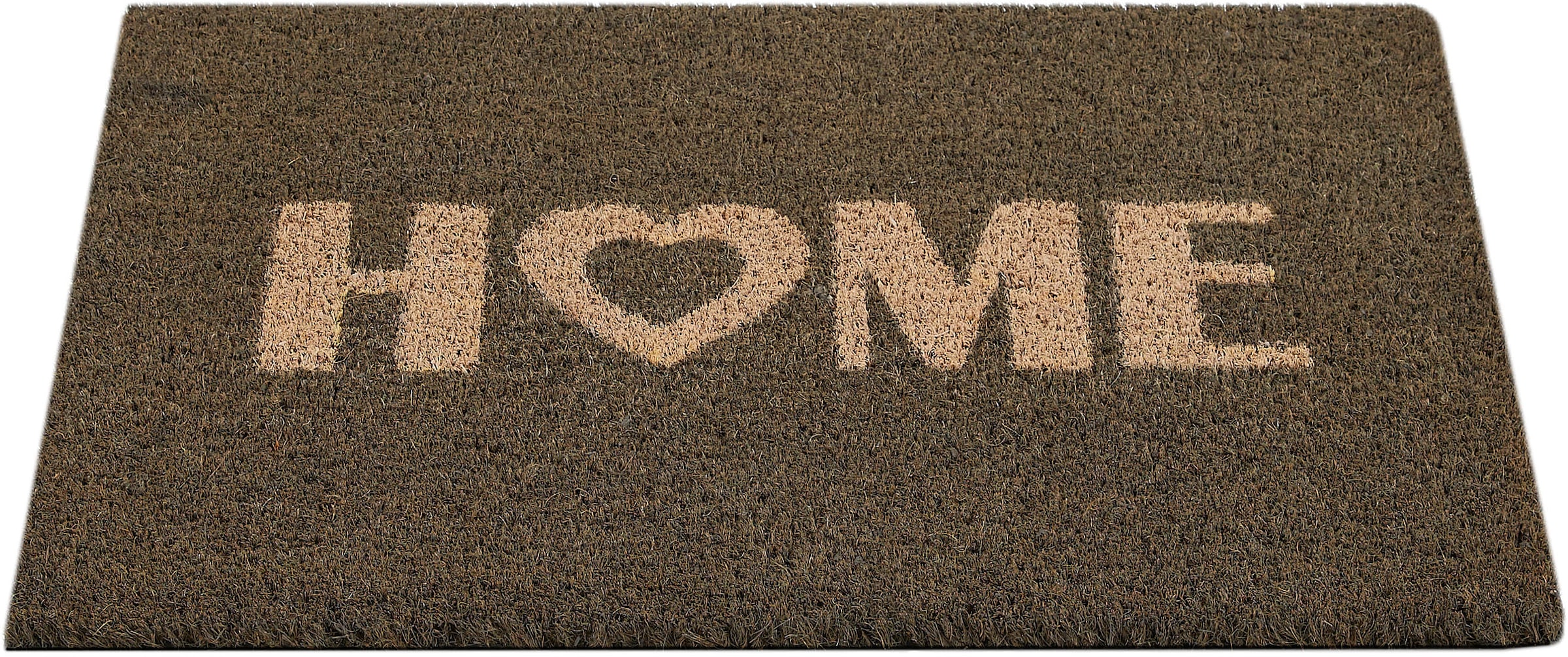Fußmatte »Kokos Home Heart«, rechteckig, Schmutzfangmatte, Kokosmatte, mit Spruch, In-...