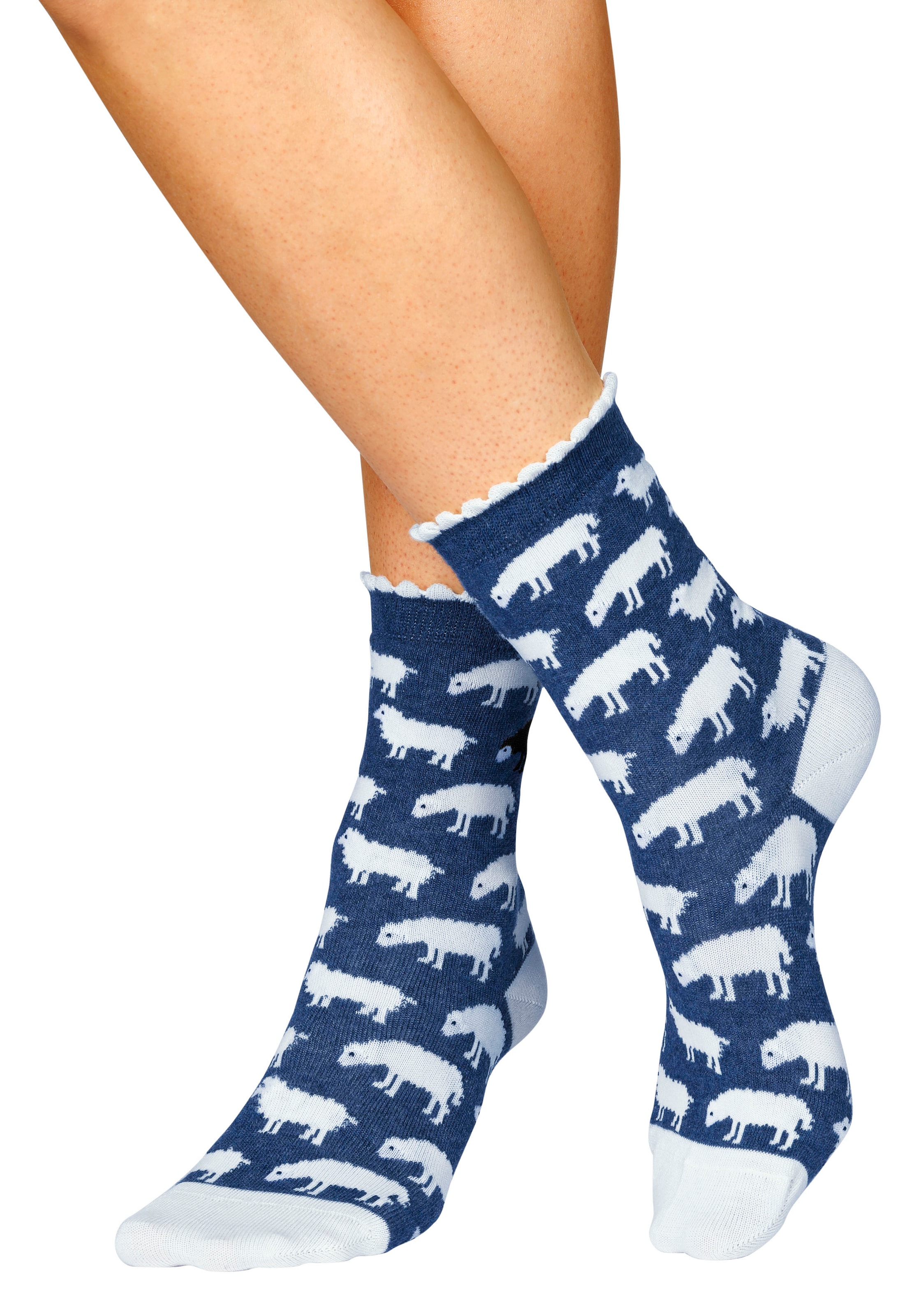 H.I.S Socken, (3 Paar), mit feinem Muschelabschluss bei OTTOversand | Lange Socken