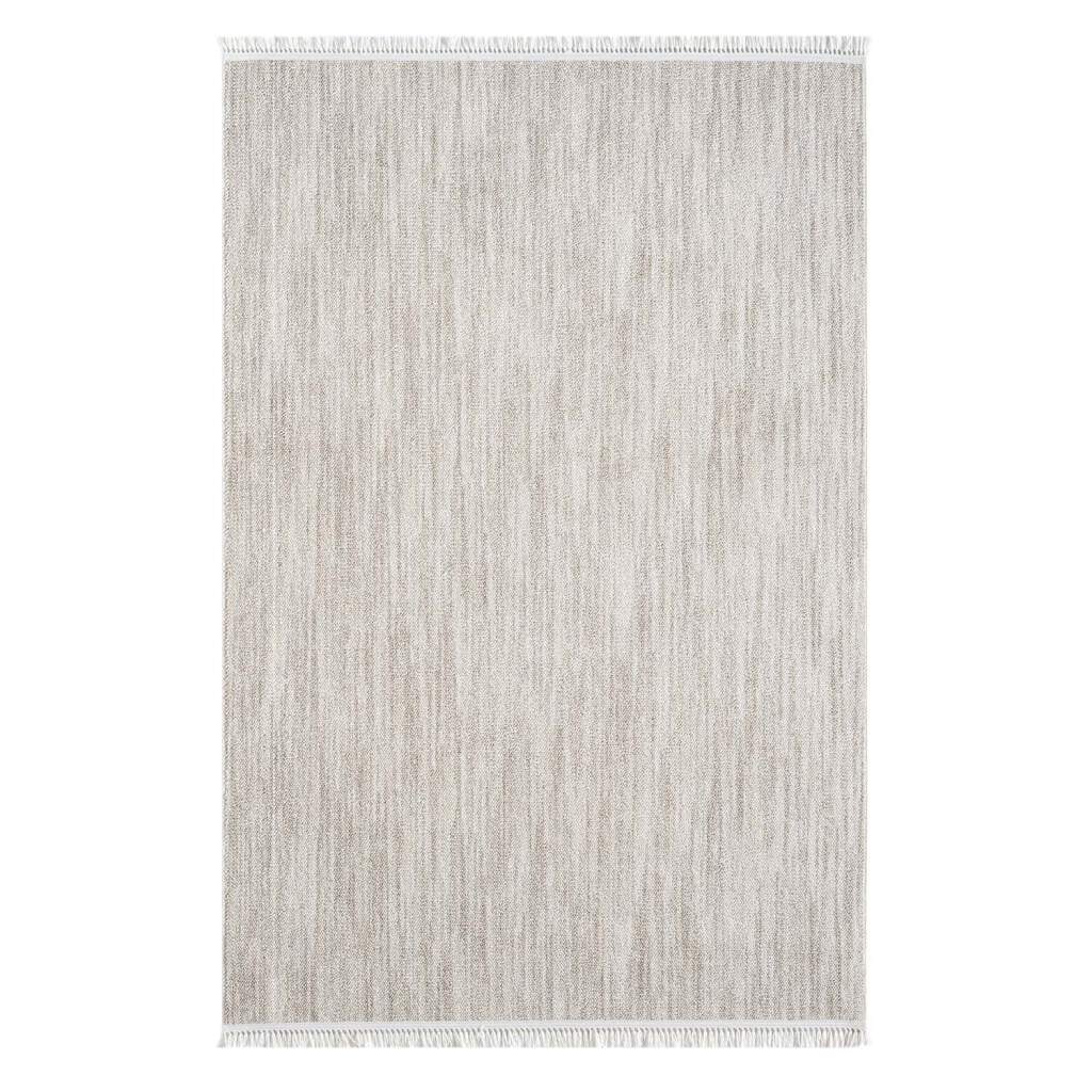 Carpet City Teppich »CLASICO 0052«, rechteckig, 11 mm Höhe, Läufer, Kurzflor, Hochtief-Muster, Boho, Fransen, Wohnzimmer