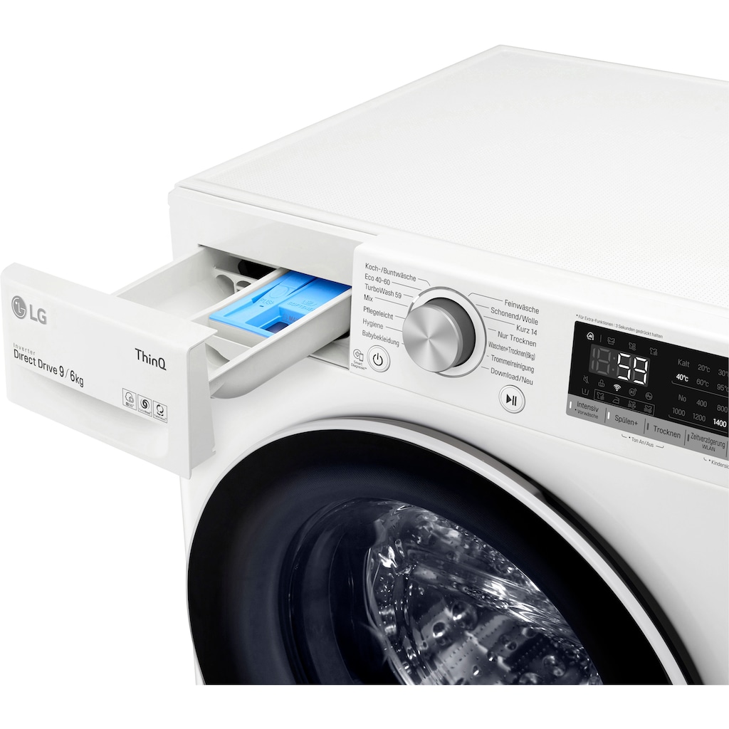 LG Waschtrockner »V5WD96TW0«, AquaLock® Vollwasserschutz