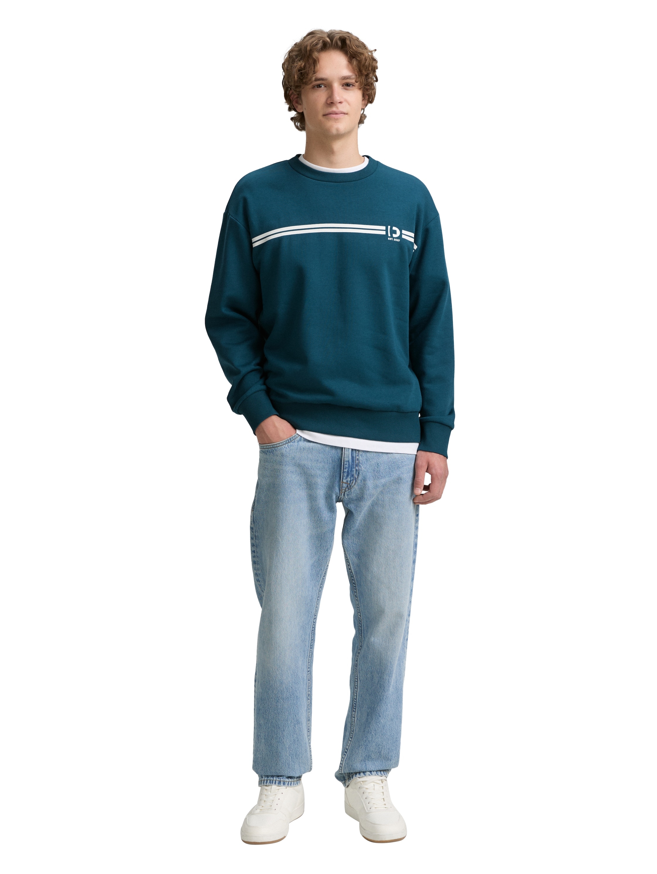 TOM TAILOR Denim Sweatshirt, mit Logo-Print