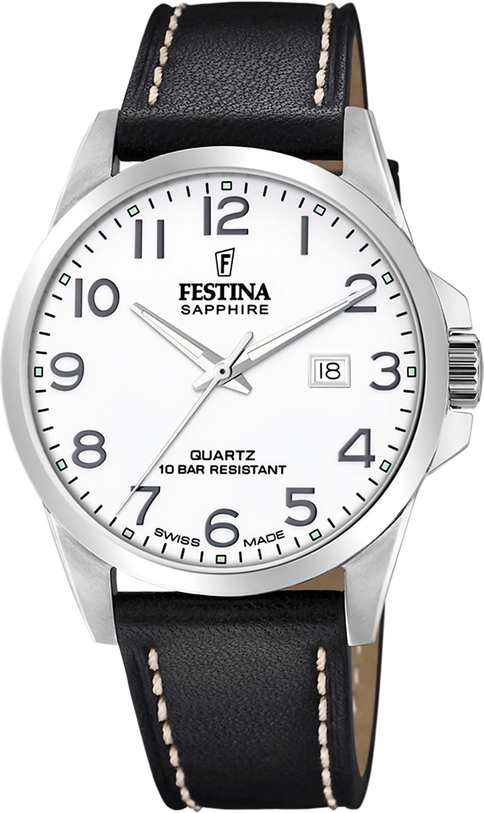 Festina Quarzuhr »Swiss Made, F20025/1«, Armbanduhr, Herrenuhr, Swiss Made