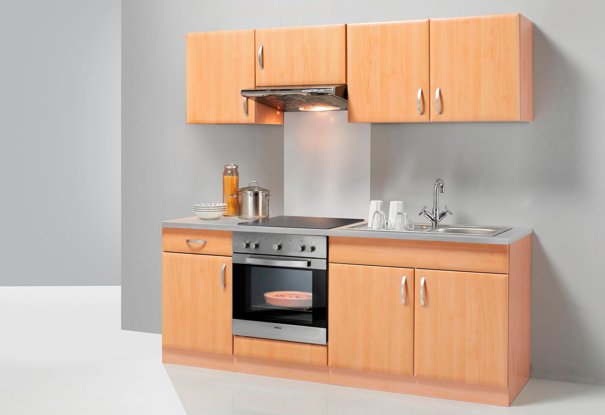 wiho Küchen Küchenzeile »Prag«, mit E-Geräten, Breite 210 cm kaufen bei OTTO | Herdumbauschränke
