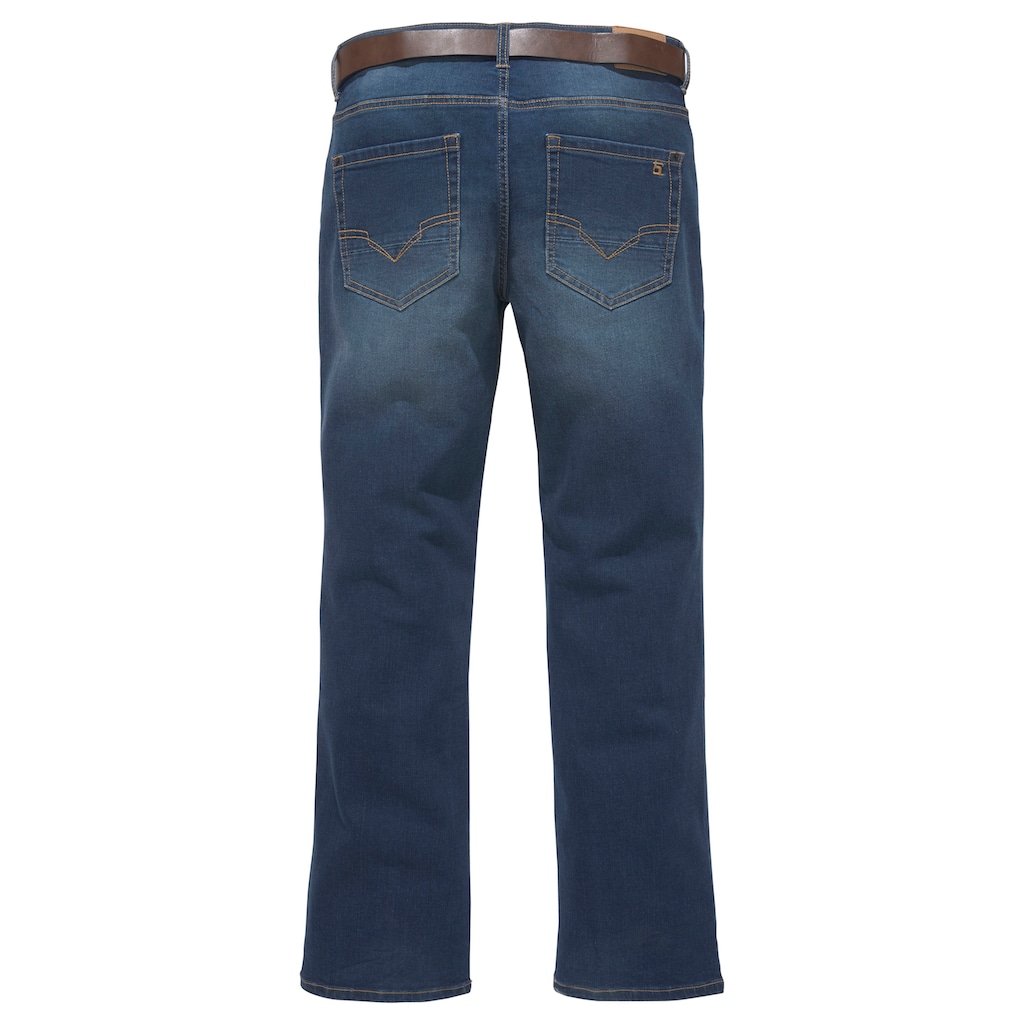 H.I.S Bootcut-Jeans »BOOTH«, (Set, mit abnehmbarem Gürtel)