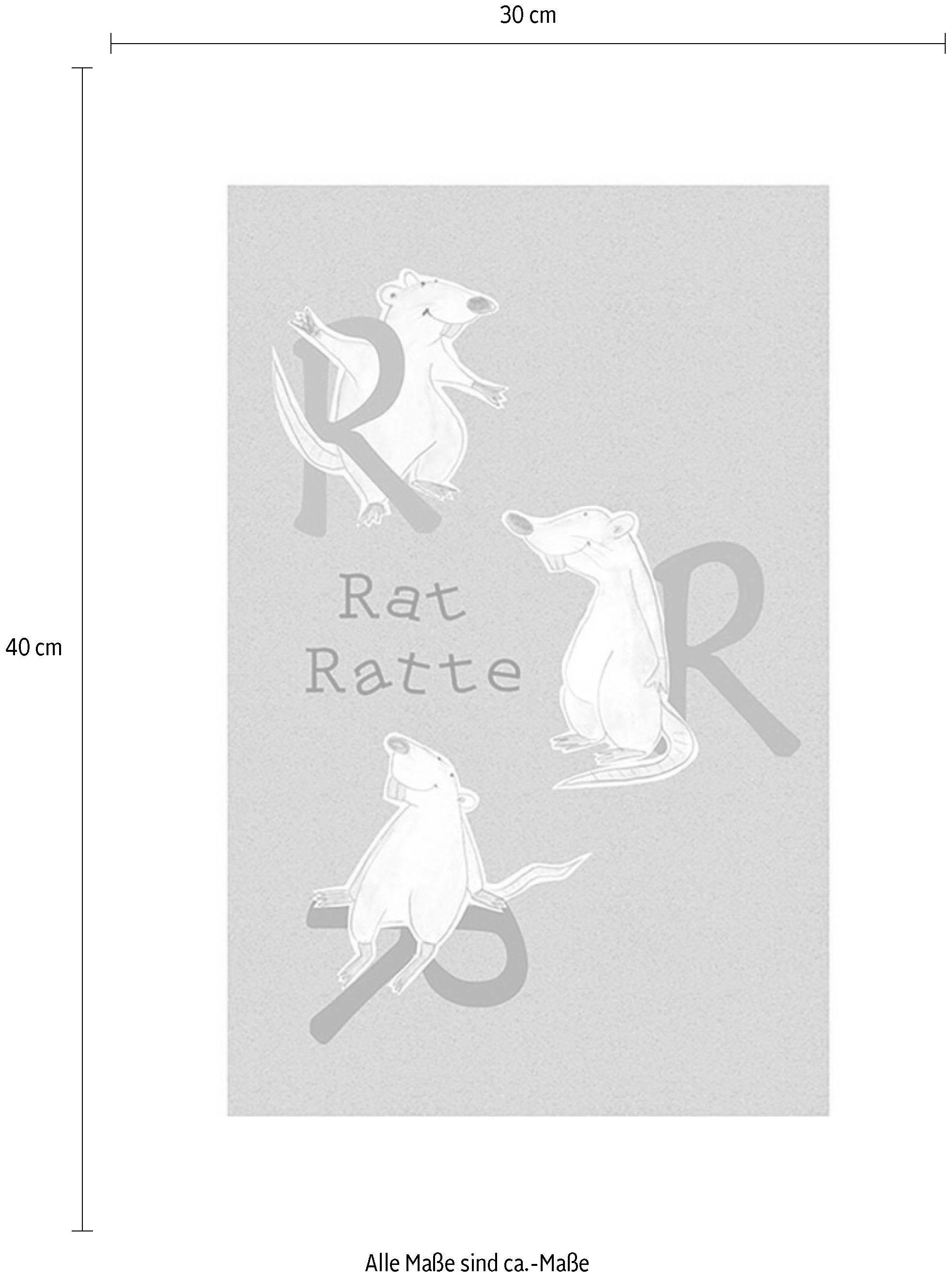 Komar Bild »ABC Animal R«, Buchstaben, (1 St.), Wandbild zur Dekoration - ohne Rahmen