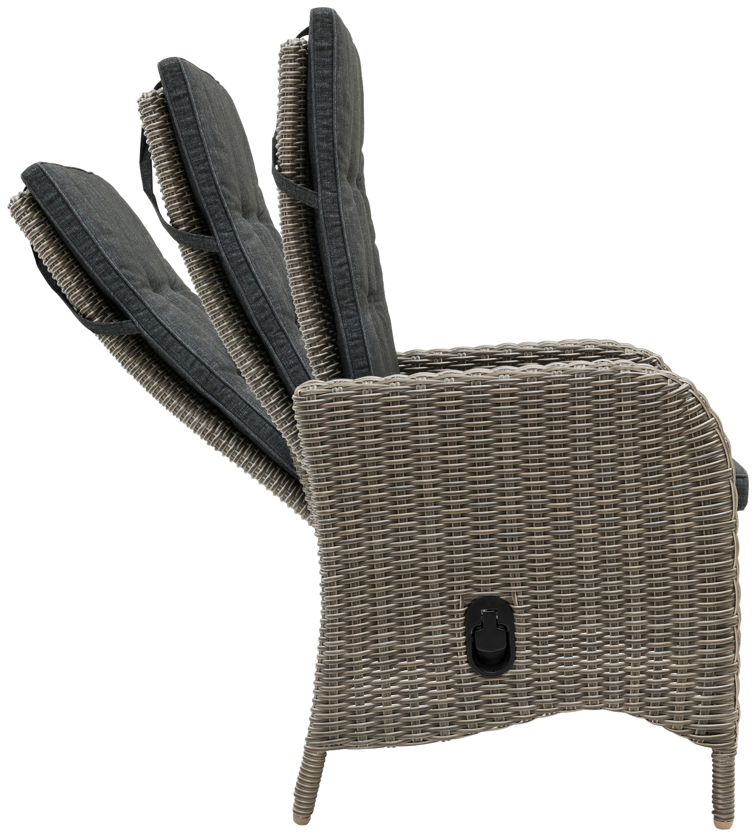Destiny Garten-Essgruppe »PALMA LUNA«, (9 tlg., 4x Hochlehner, 1x Tisch, inkl. Auflagen), Aluminium, Polyrattan