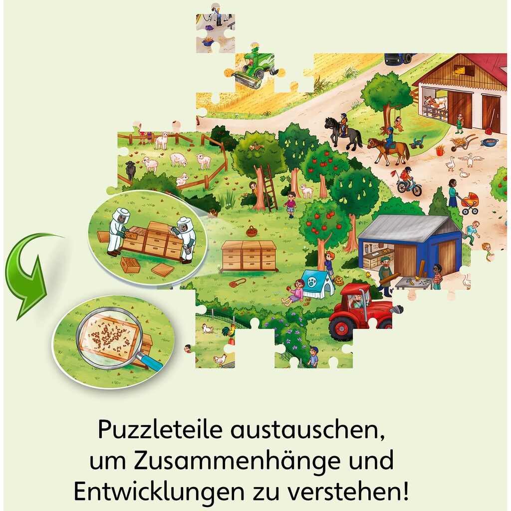 Kosmos Puzzle »WAS IST WAS Junior, Entdecke den Bauernhof«