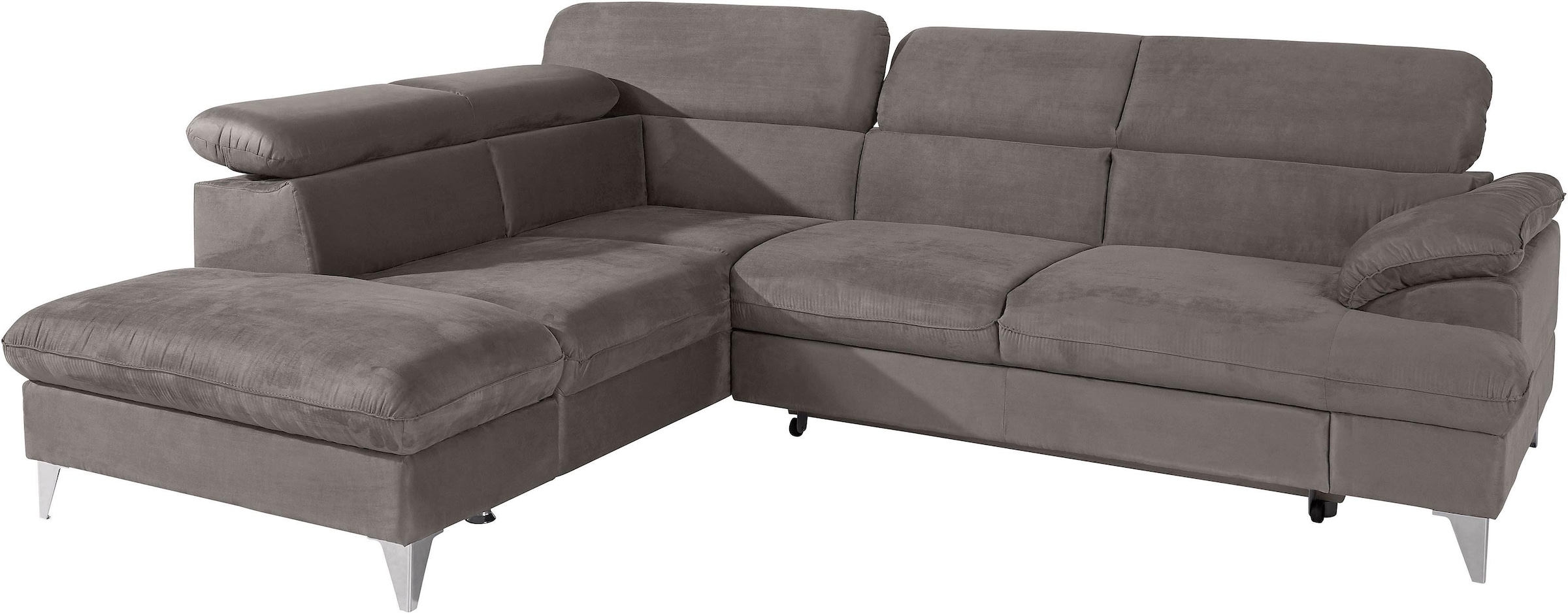 COTTA Ecksofa »Caluso L-Form«, inklusive Kopfteilverstellung, wahlweise mit Bettfunktion