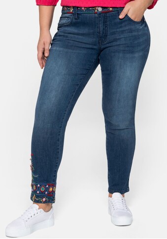 sheego by Joe Browns Stretch-Jeans, mit Stickerei und Schmucksteinen kaufen