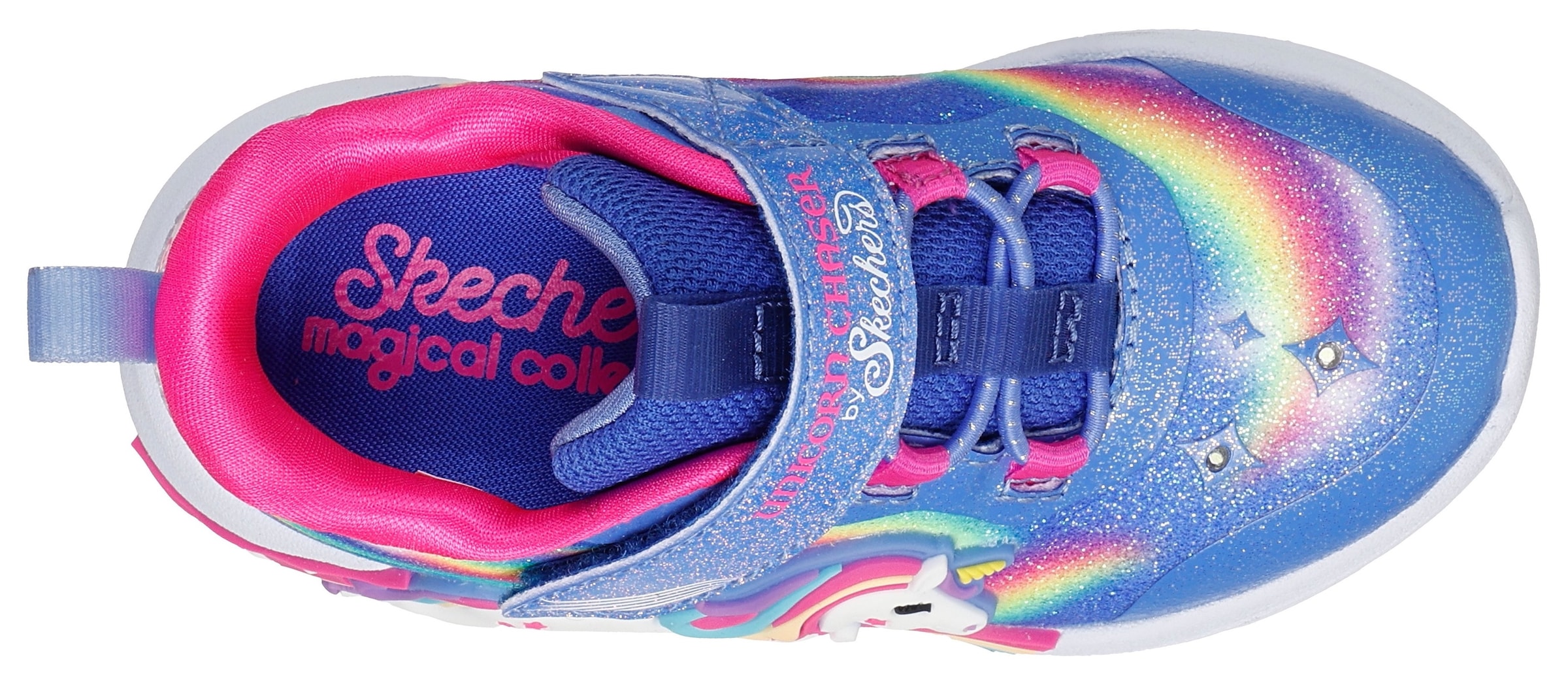 Skechers Sneaker »UNICORN CHASER«  Klettschuh mit blinkendem Einhorn, Größenschablone zum Download