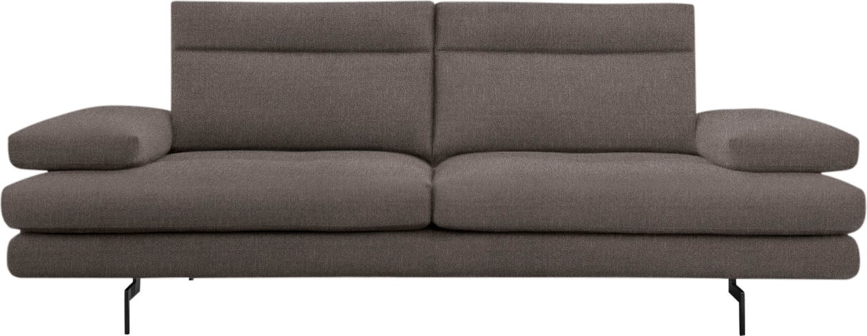 CALIA ITALIA 3,5-Sitzer »Toby Wing, 228 cm breit, italienisches Designsofa, Megasofa« inkl. Sitztiefenverstellung und Armteilfunktion, Füße in Schwarz matt