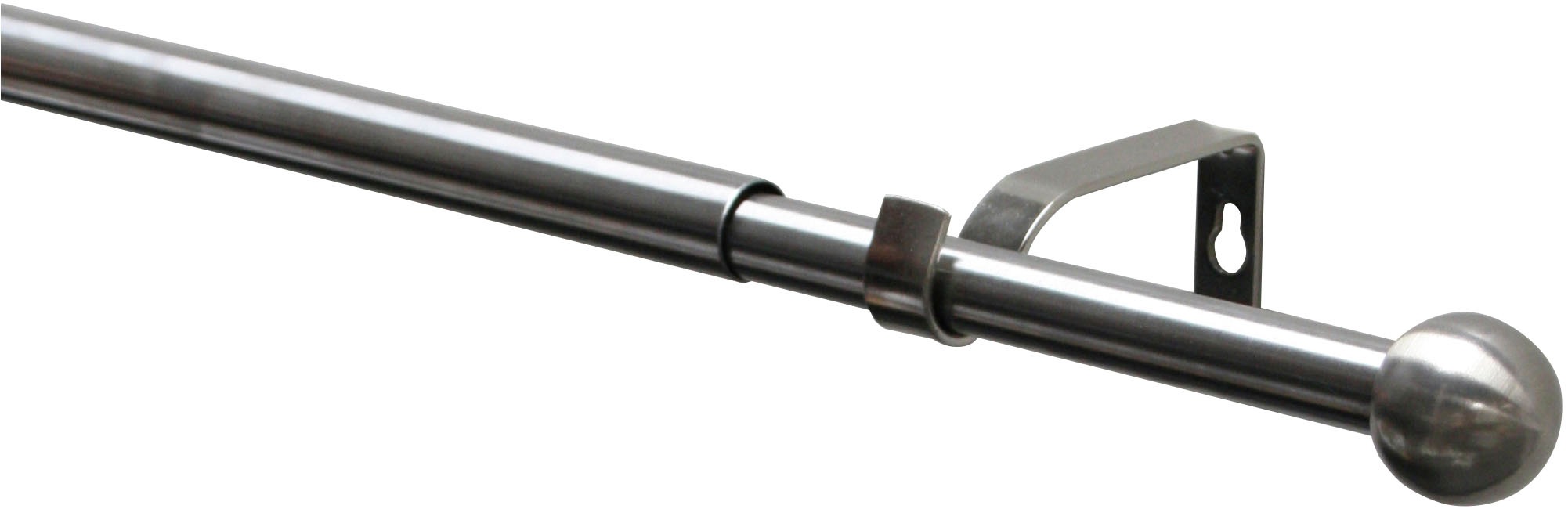 GARDINIA Gardinenstange »Gardinenstangen Set Kos«, 1 läufig-läufig, mit Bohren, Schrauben, Wandmontage, Metall, Kugel, Ø 19/16 mm