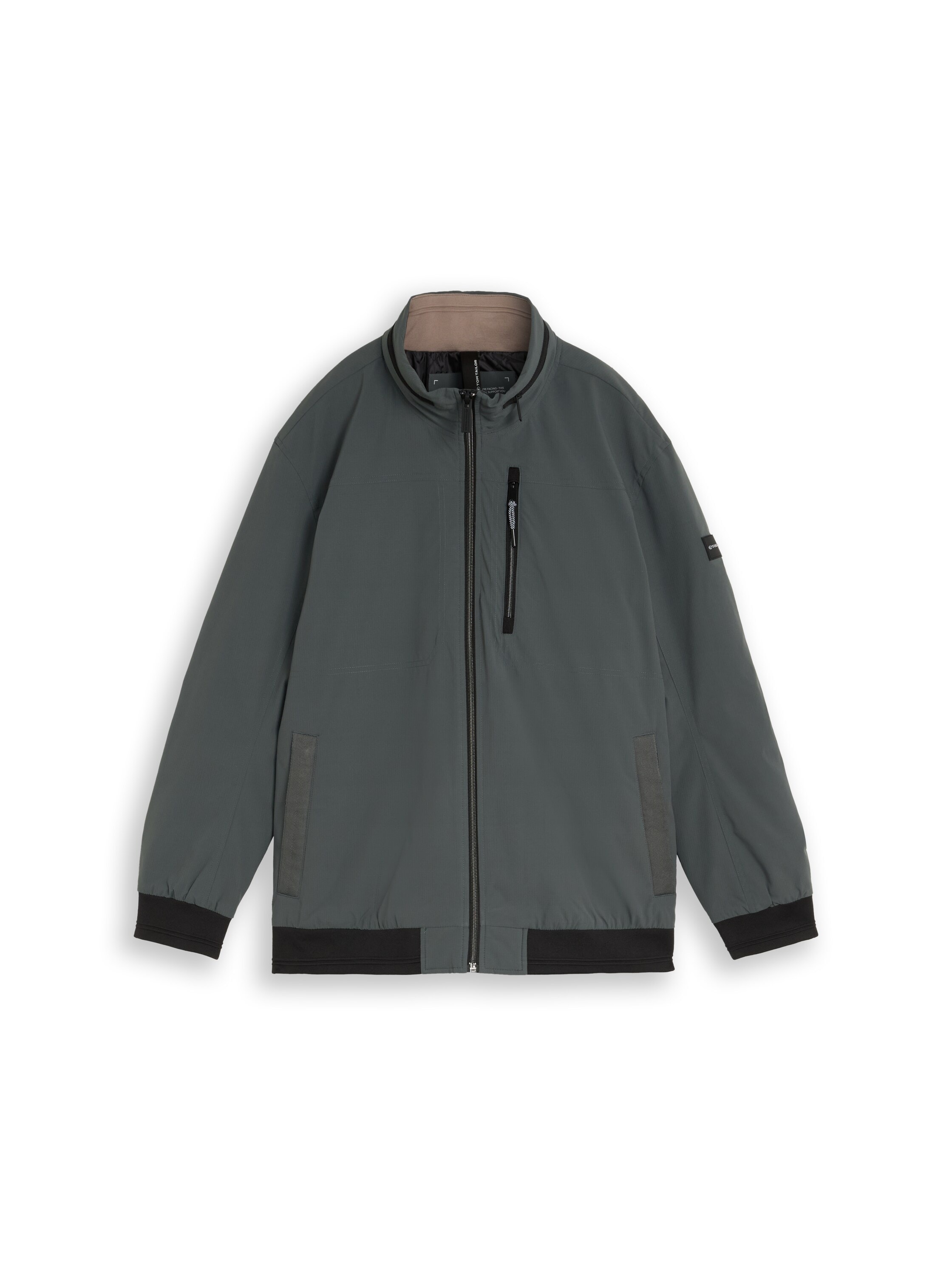 TOM TAILOR PLUS Blouson mit Kapuze mit Stehkragen und Reißverschluss / Große Größen