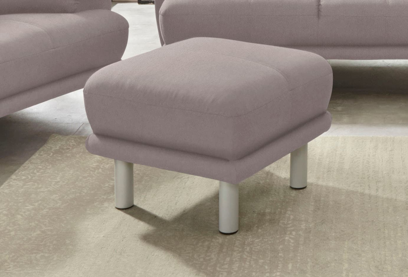 TRENDMANUFAKTUR Hocker »Cecilia II, modern und elegant, B/T 66/66cm«