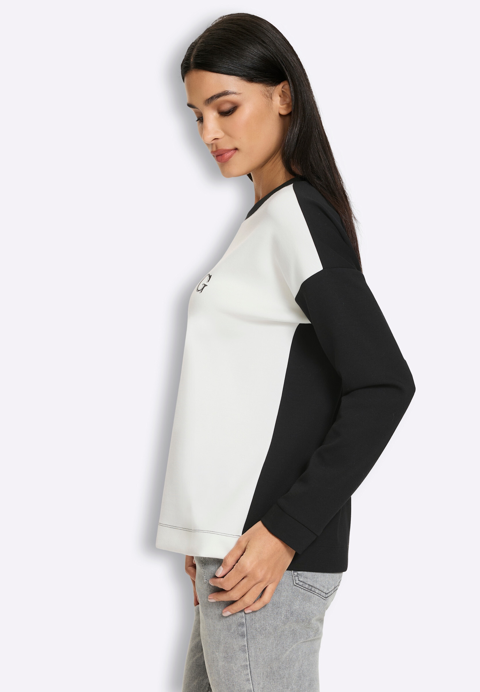 heine Sweatshirt »Sweatshirt Sweatshirt mit Schriftzug vorn«
