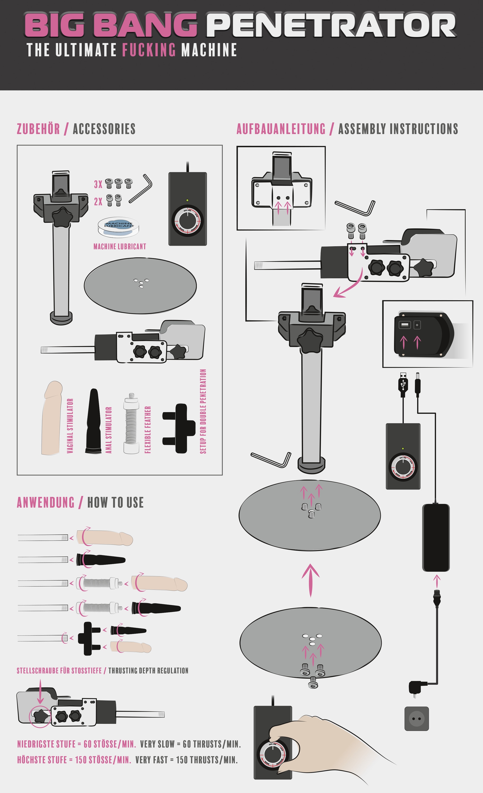 You2Toys Erotik-Toy-Set »Liebesmaschine Big Bang Penetrator«