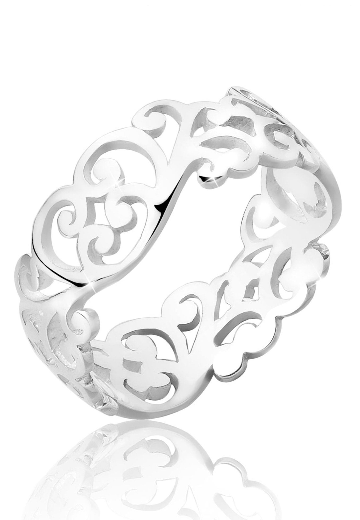 Elli Fingerring »Ring Ornament Cut Out Blätter 925 Silber«