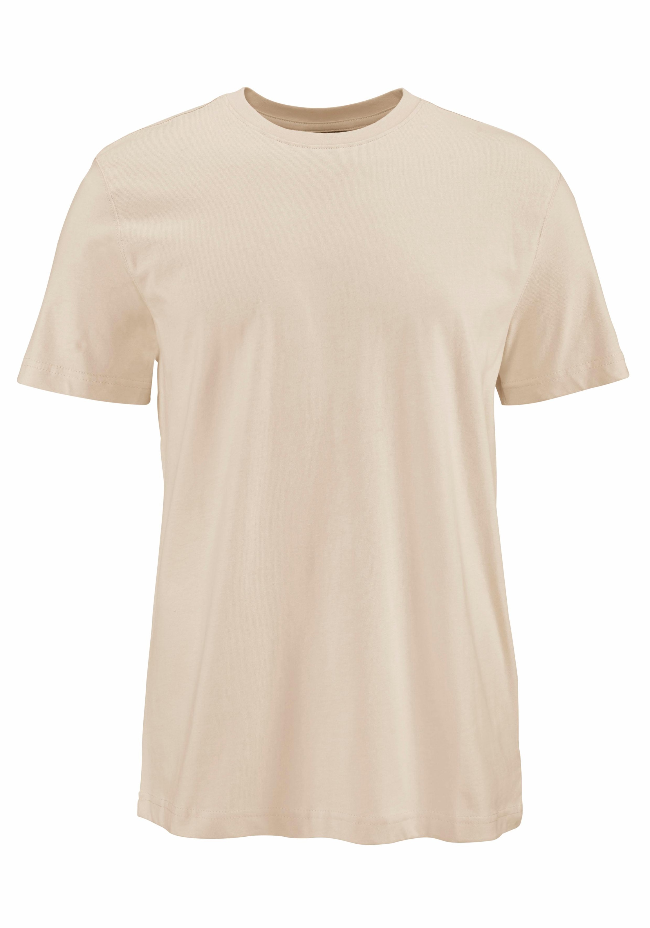 Man's World T-Shirt »neue Farben!«, (3er-Pack), Kurzarm, unifarben, Rundhals, aus Baumwolle