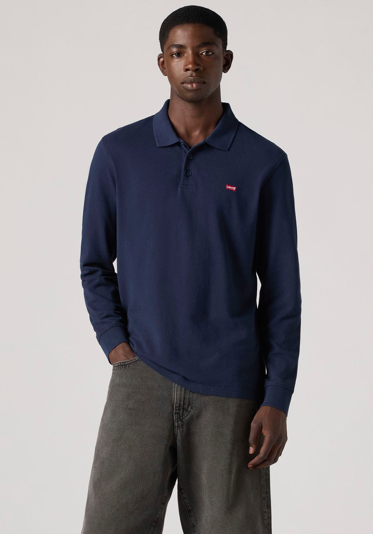Levi's® Langarm-Poloshirt »LS HM POLO« Polokragenverschluss in 3-Knopf-Form