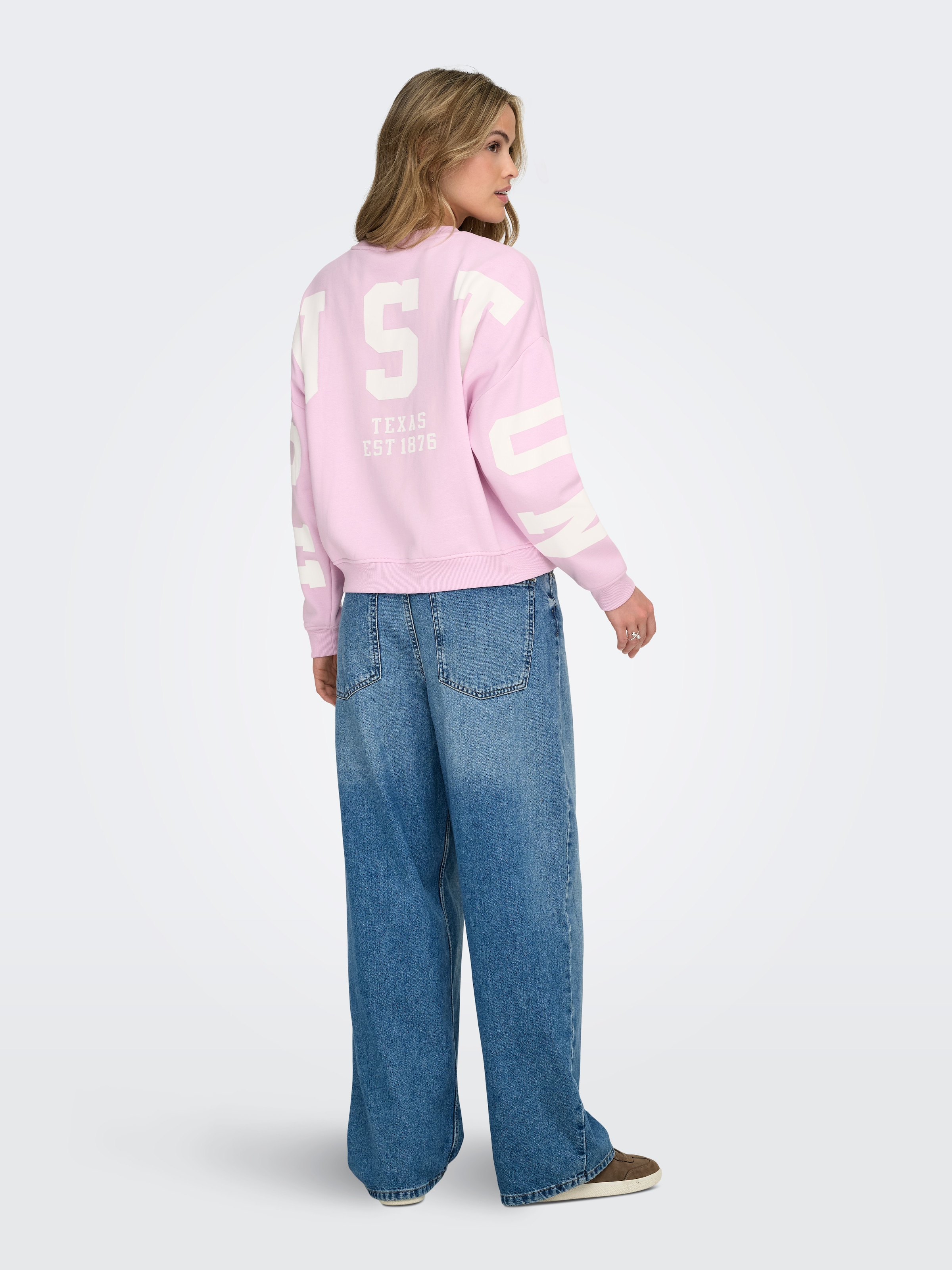 ONLY Sweatshirt »ONLSWEAT L/S BACK/SLEEVE PRINT SWT NOOS«

