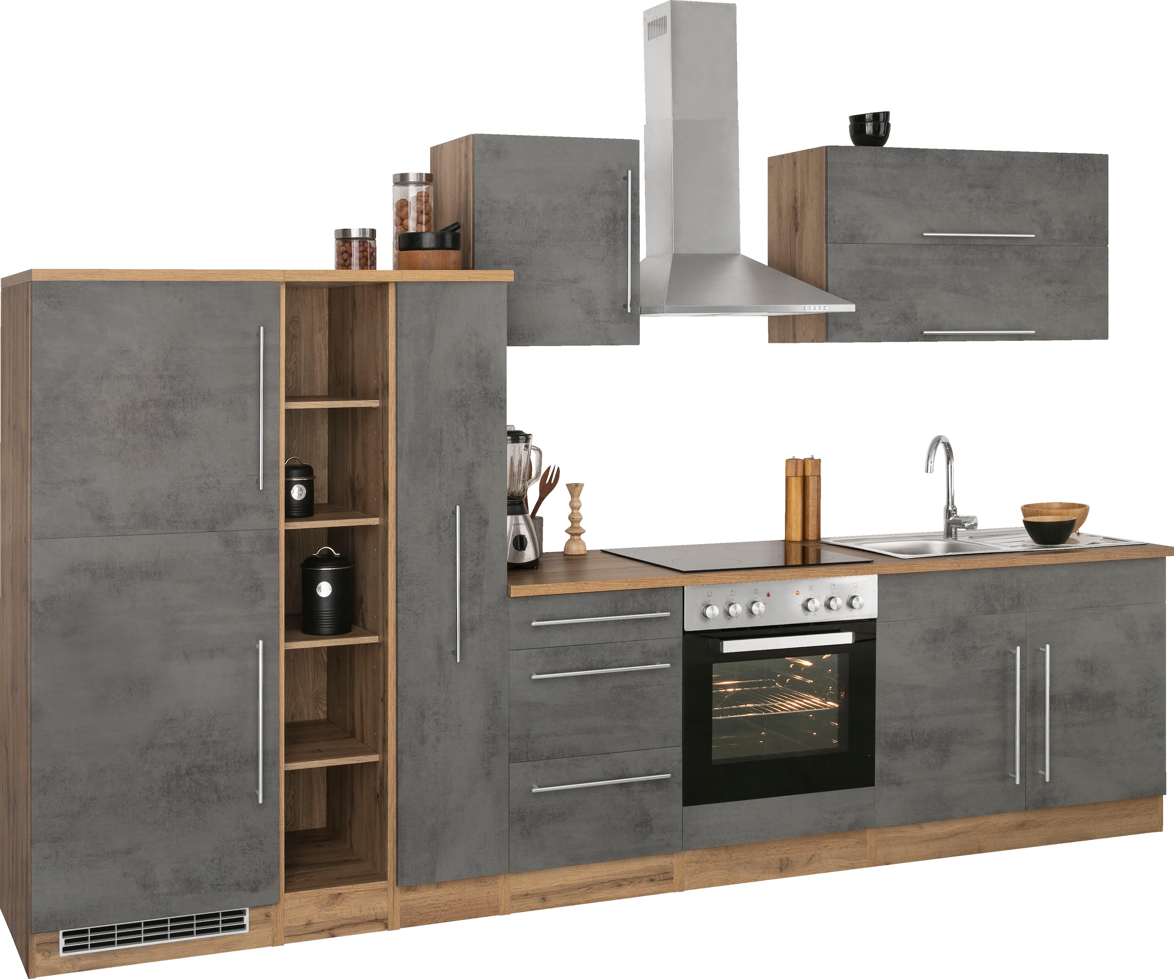 HELD MÖBEL Küchenzeile »Samos«, mit E-Geräten, Breite 330 cm bestellen im  OTTO Online Shop