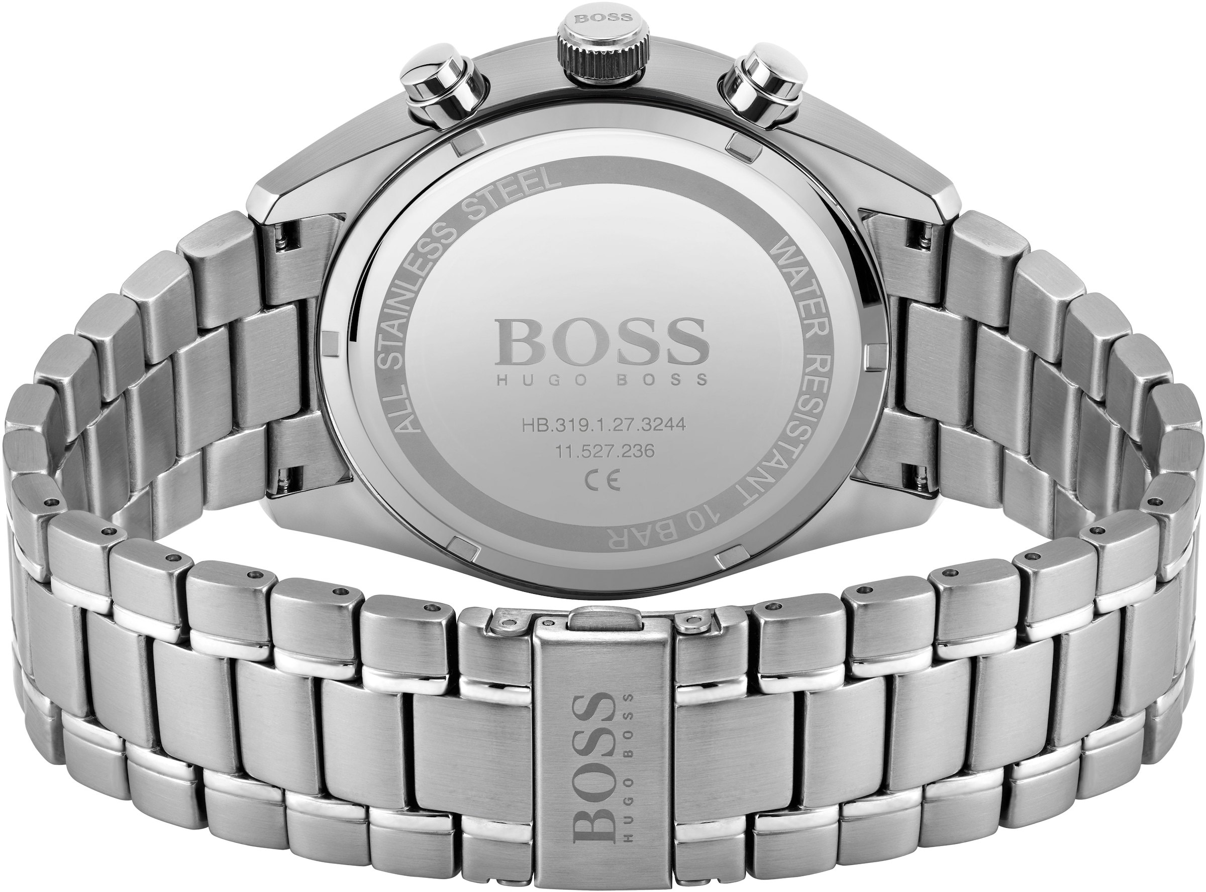 BOSS Chronograph »CHAMPION«, Quarzuhr, Herrenuhr, Armbanduhr, Stoppfunktion, Edelstahlarmband