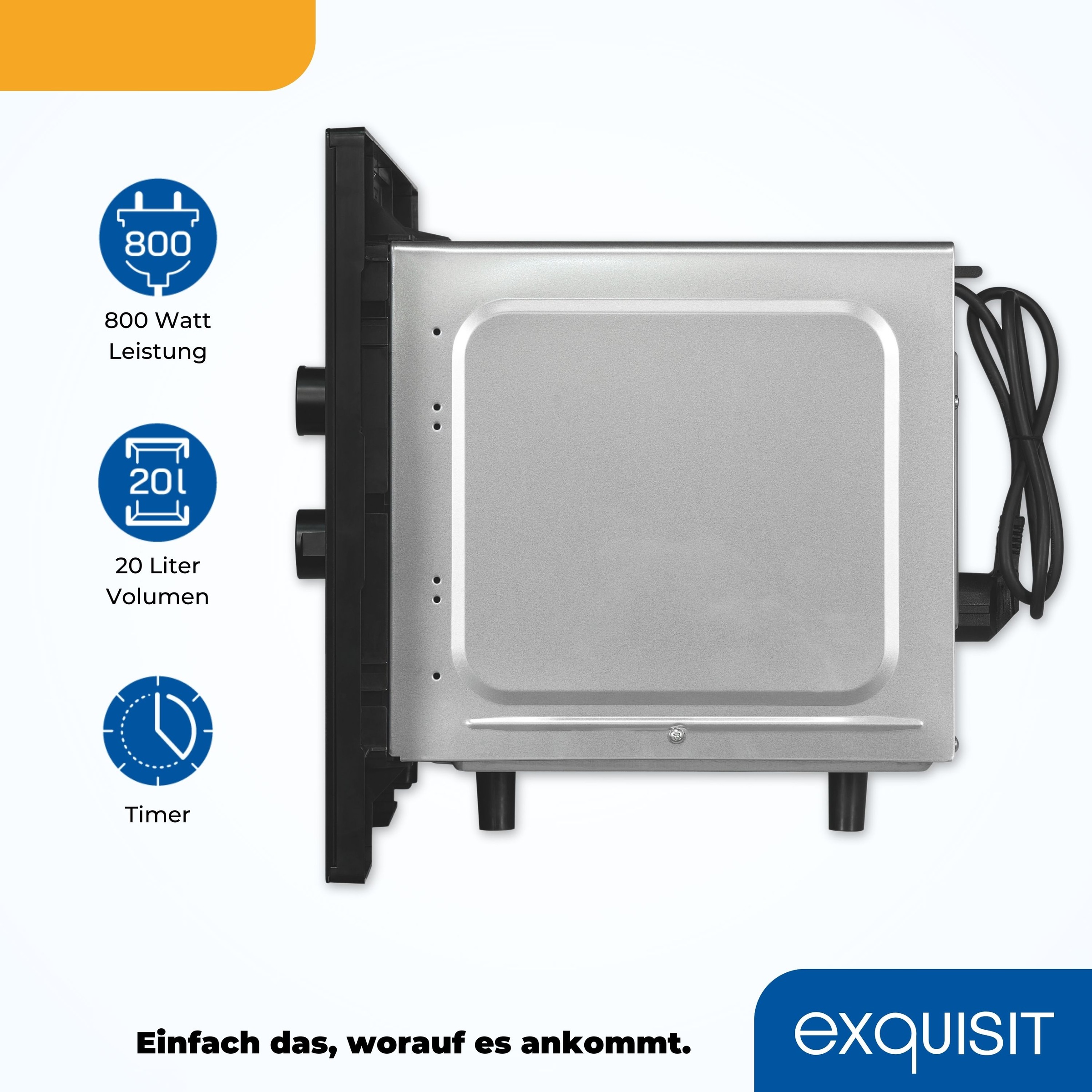 exquisit Einbau-Mikrowelle »EMW10-020«, Mikrowelle, 1300 W