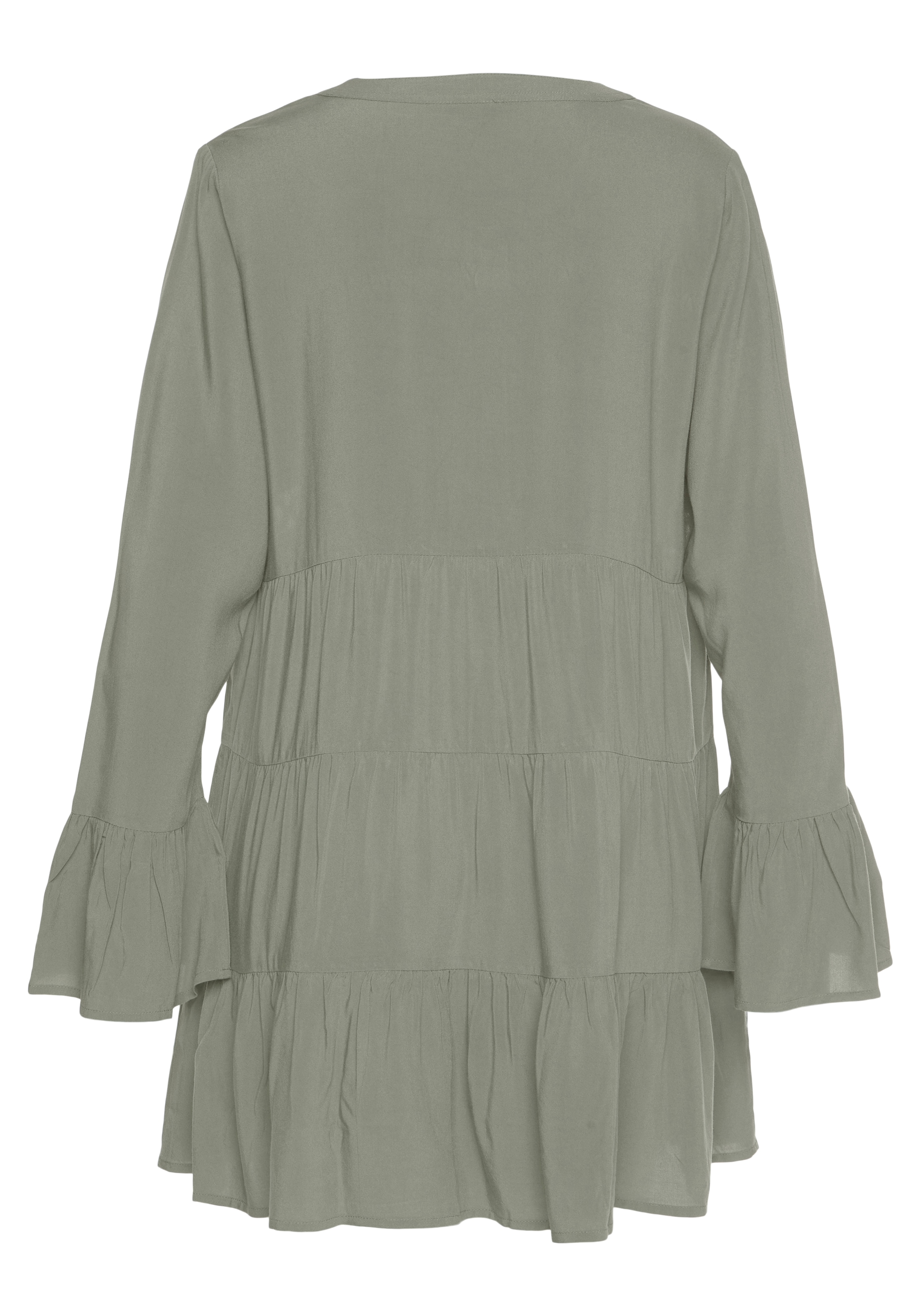 LASCANA Longbluse mit Spitzeneinsätzen, Tunika, Blusenkleid, Strandmode