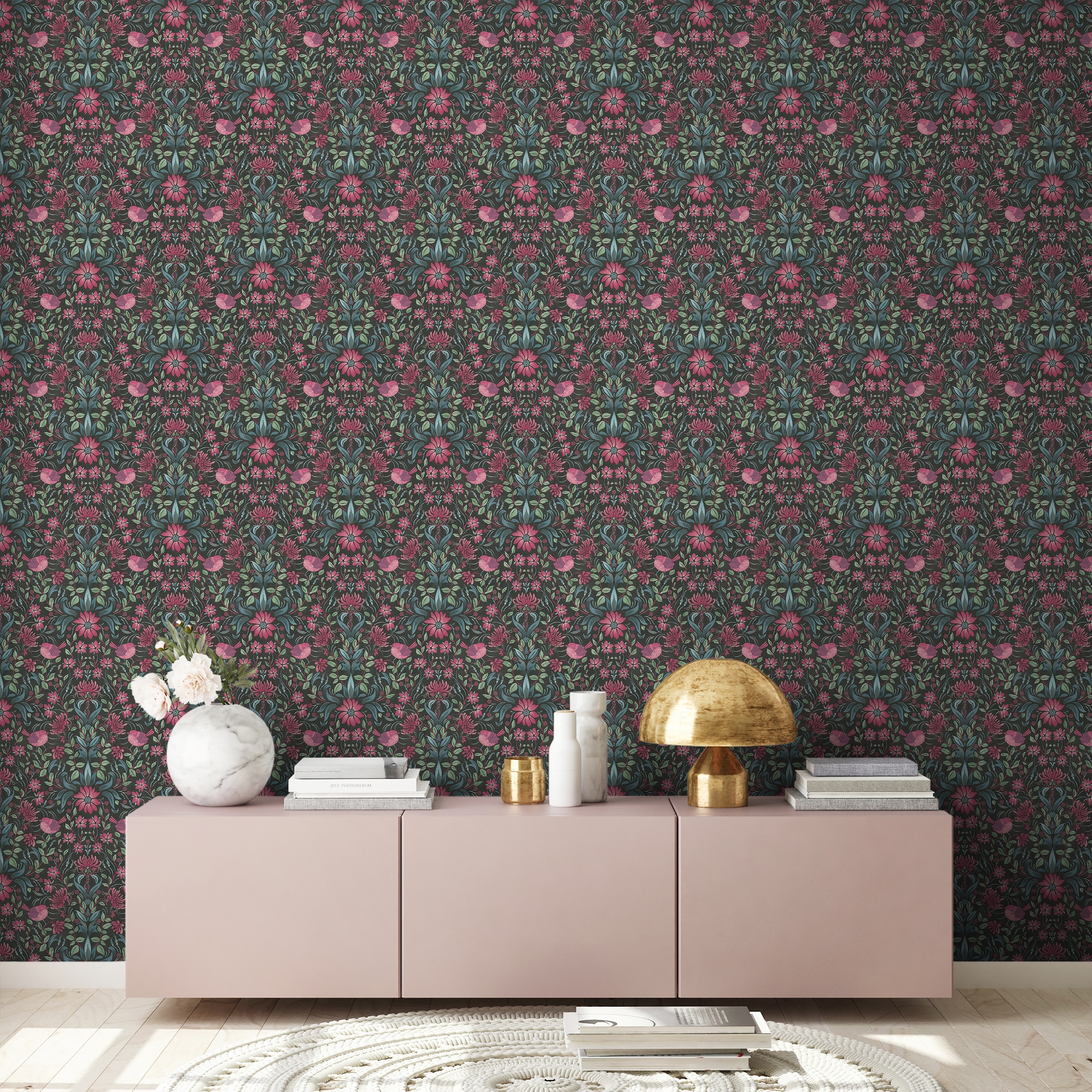 A.S. Création Vliestapete »Landhaustapete mit Vögeln« gemustert | matt | neutral leicht strukturiert Florale Tiertapete Tapeten Wohnzimmer Schlafzimmer Küche Design Optik