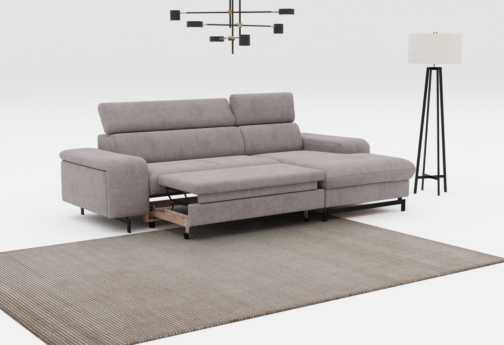 COTTA Ecksofa »Emma L-Form«, mit Kopfteilverstellung, wahlweise mit Bettfunktion & Bettkasten