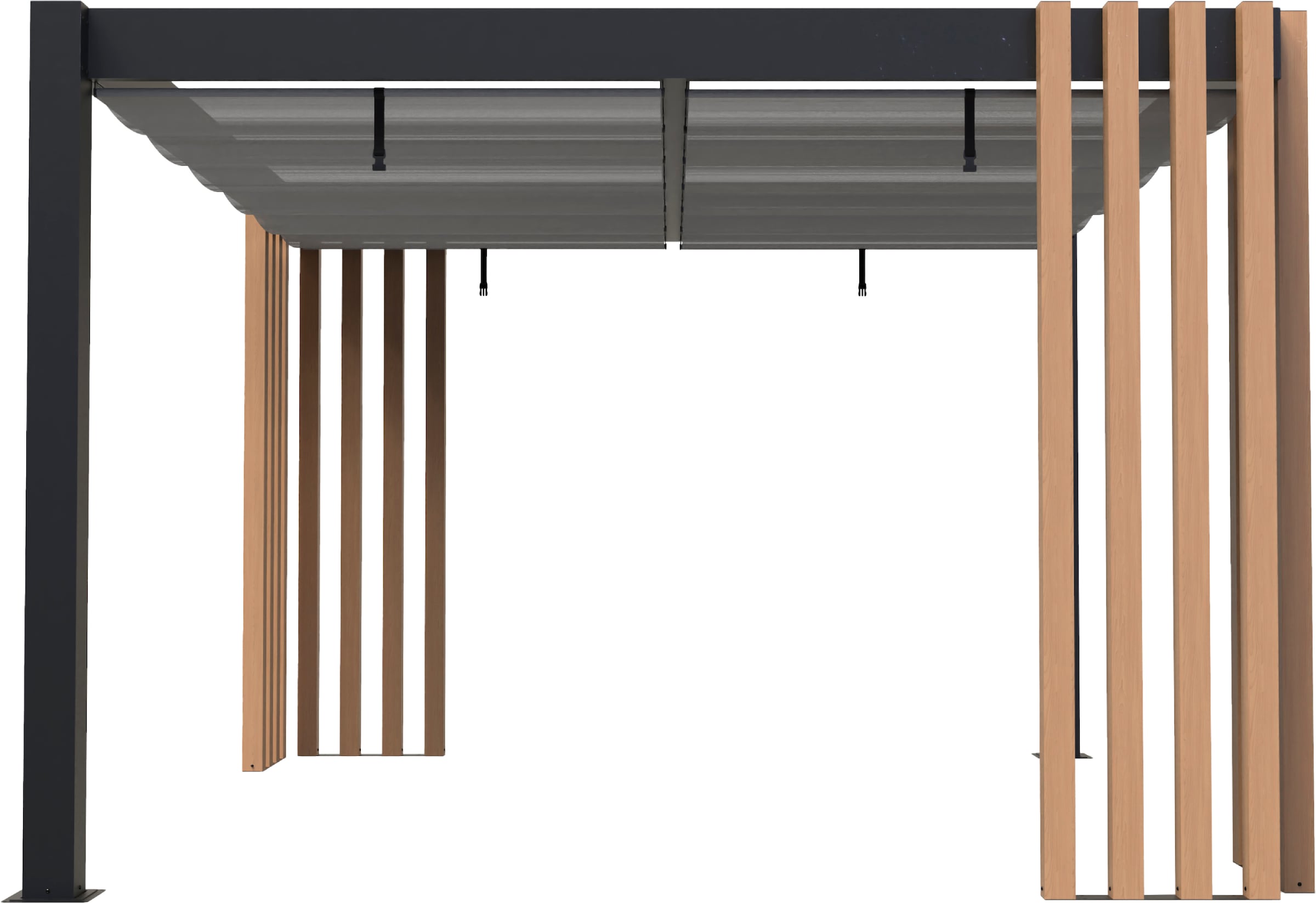 Sojag Pavillon »Lito 1012 mit Sonnensegel Schwarz-Grau« Massive Konstruktion aus Aluminium