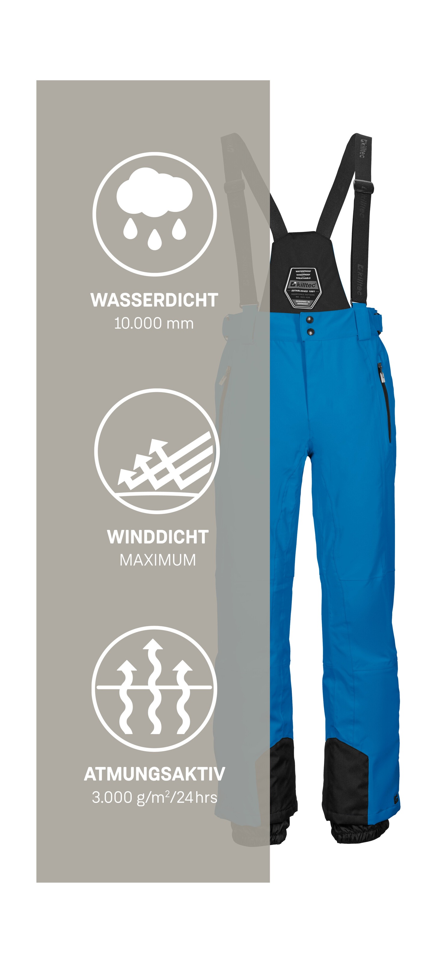 Killtec Skihose »KSW 100 MN SKI PNTS«  Wind- und wasserdichte Skihose, verstellbar, mit Schneefängen