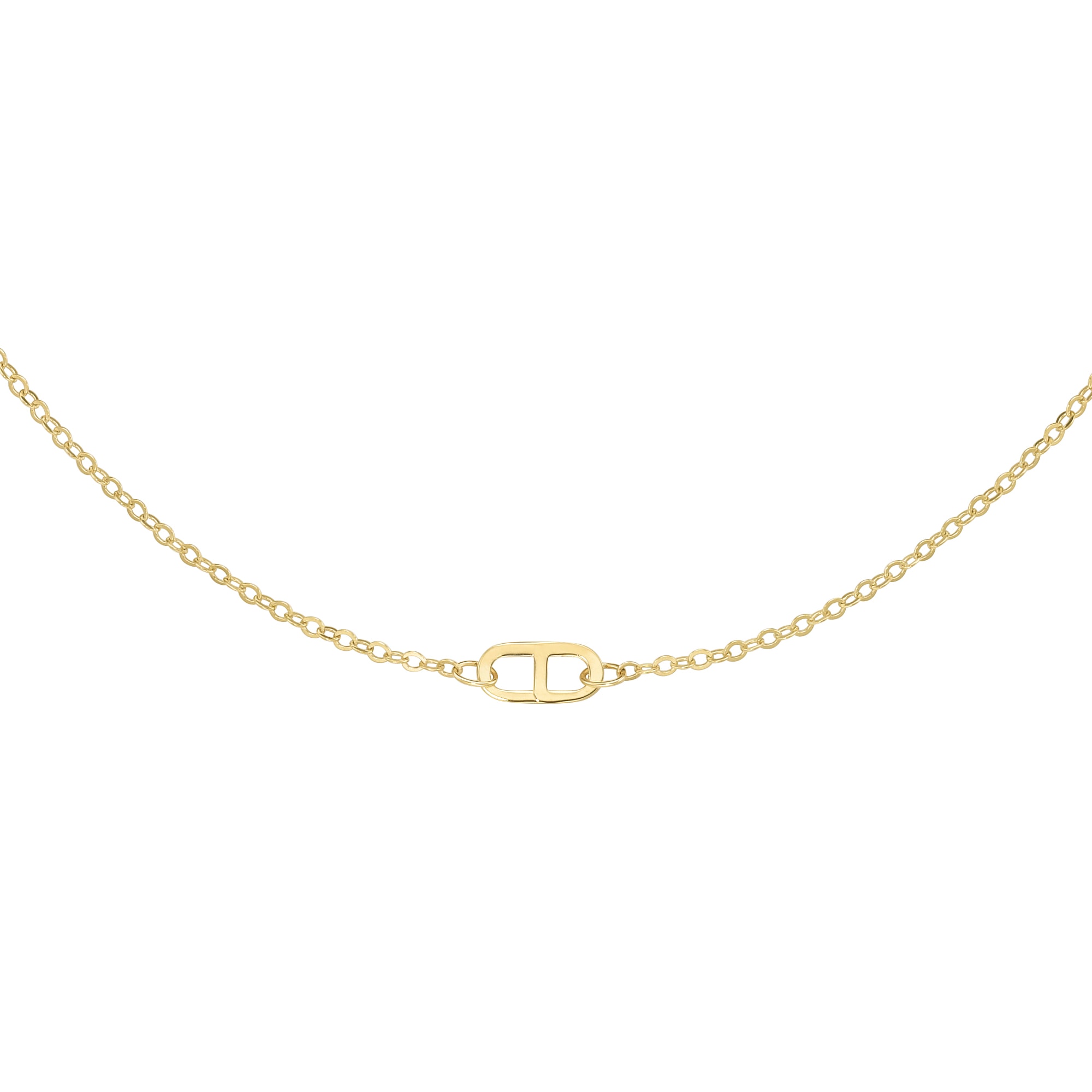 Luigi Merano Collier »Collier Ankerkette mit Elementen, Gold 375«