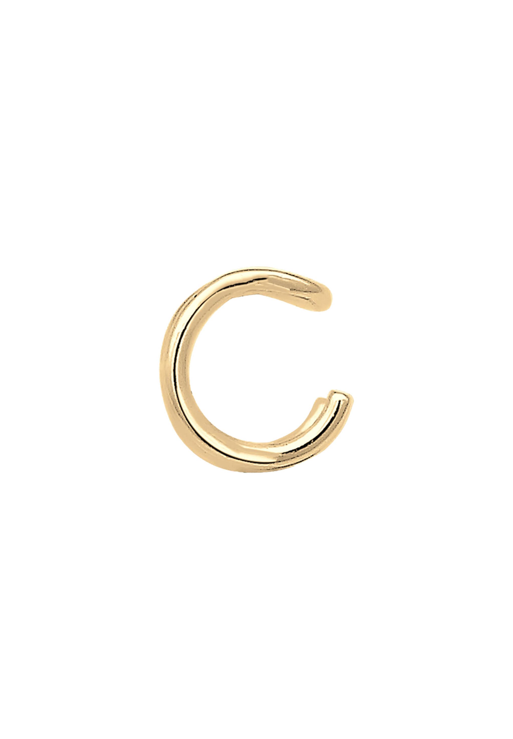 Elli Premium Ohrklemme »Ohrringe Earcuff Single Geo Basic Trend 375 Gelbgold«