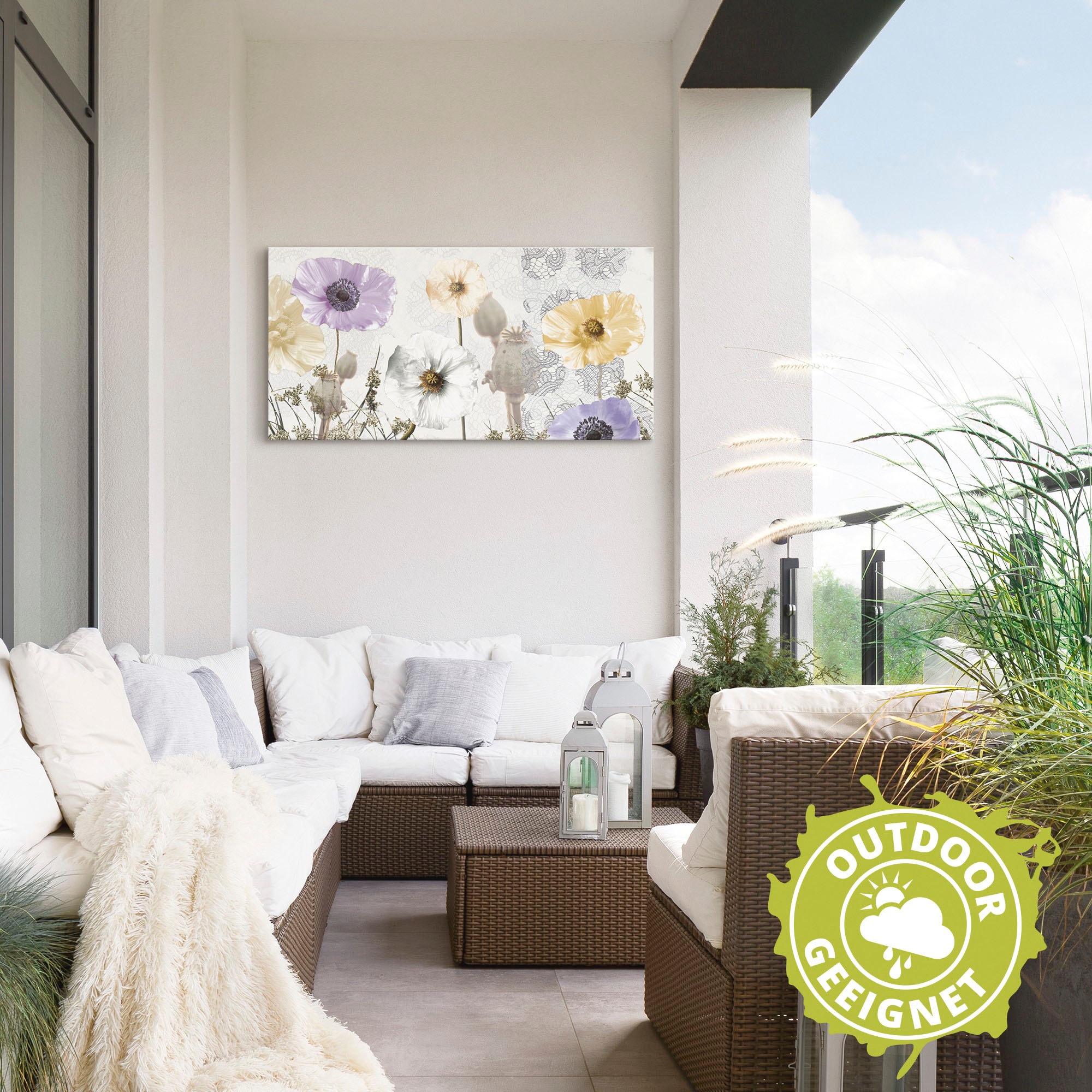 Artland Wandbild »Glänzende Mohnblumen«, Blumen, (1 St.), als Alubild, Outdoorbild, Leinwandbild, Wandaufkleber, versch. Größen
