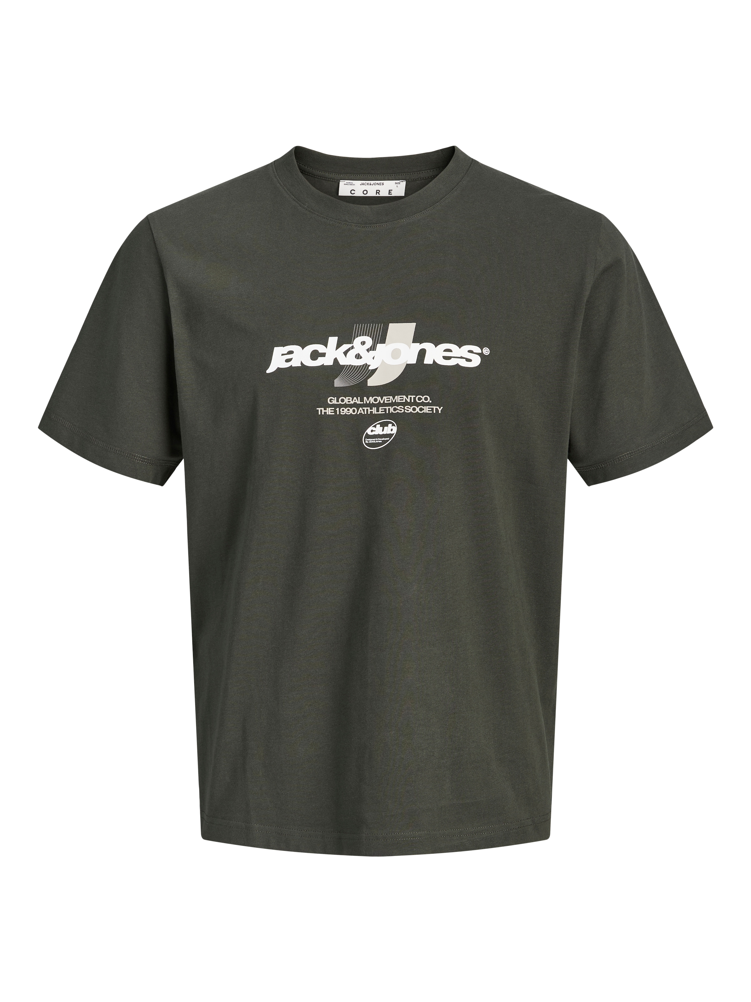 Jack & Jones Rundhalsshirt »JCOCLUB GRAPHIC FRONT PRINT TEE SS CN« Baumwolle, regular fit