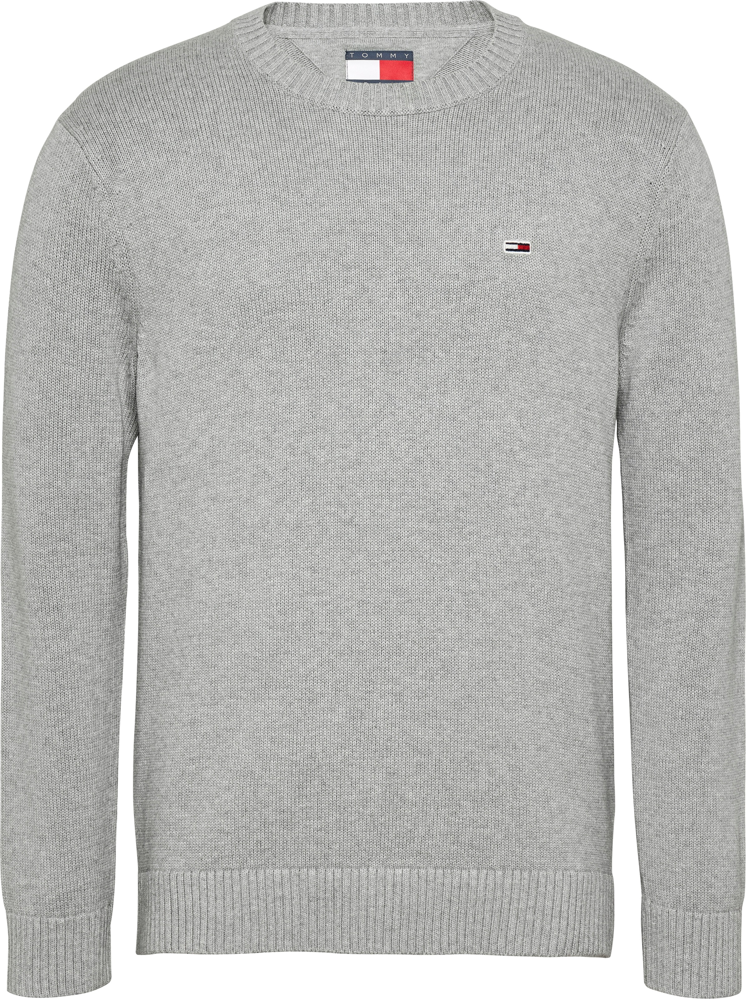 Tommy Jeans Strickpullover »TJM SLIM ESSNTLS C-NECK SWEATER«, mit Markenlogo auf der Brust