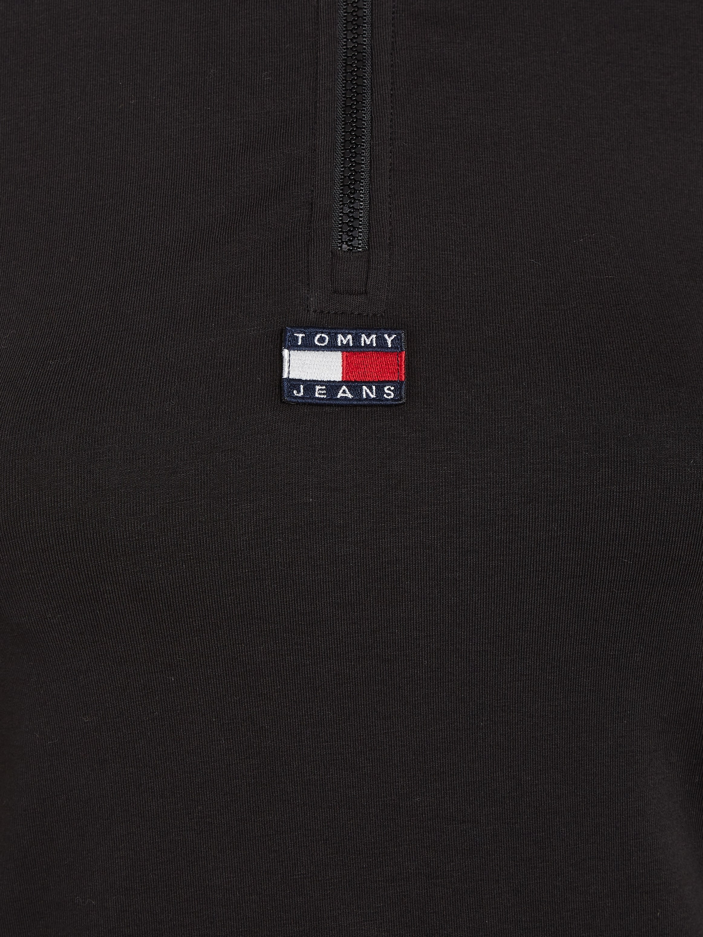 Tommy Jeans Langarmshirt »TJW XS BADGE 1/4 ZIP MOCKNECK LS«