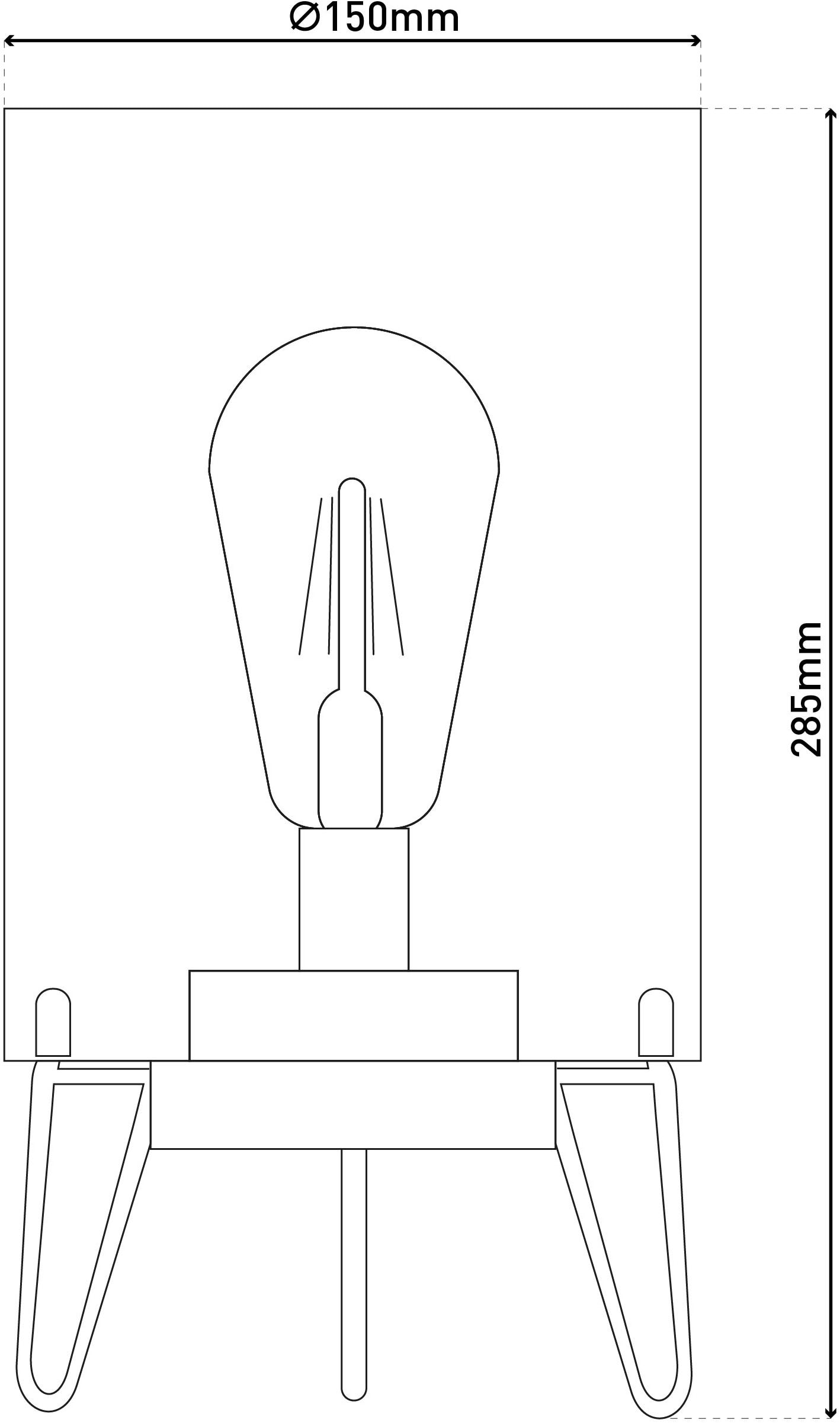 näve LED Außen-Tischleuchte »Lonna« LED-Modul 1 Stk. Warmweiß Glasschirm klar, batteriebetrieben, Timer, Gestell schwarz, H: 28,5cm