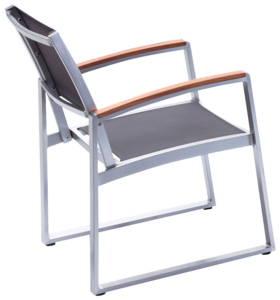 Garden Pleasure Gartenstuhl »AVA«, (Set), 2 St., 2er Set, Kunststoff/Non-Wood, grau