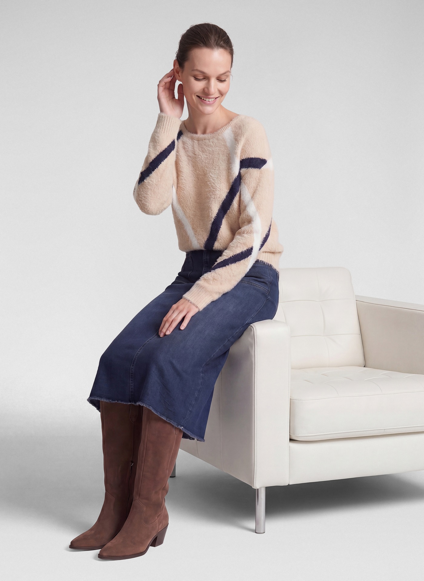 Rabe Strickpullover mit grafischem Muster