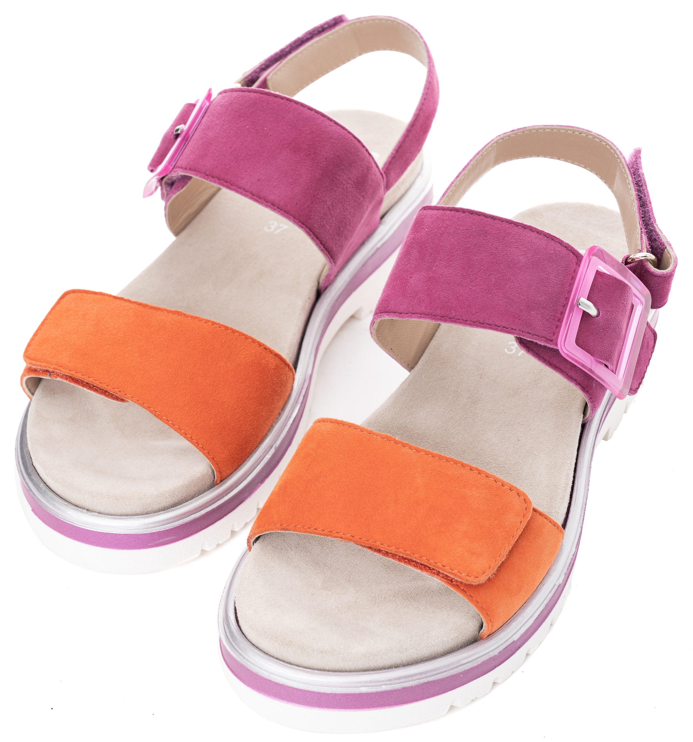 Ara Plateausandaletten »MALAGA«, Plateausandale, Klettschuh in Bequemweite G (= weit)
